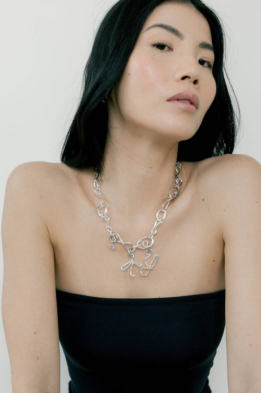 Kara Yoo | Sabine Necklace - Silver Plated