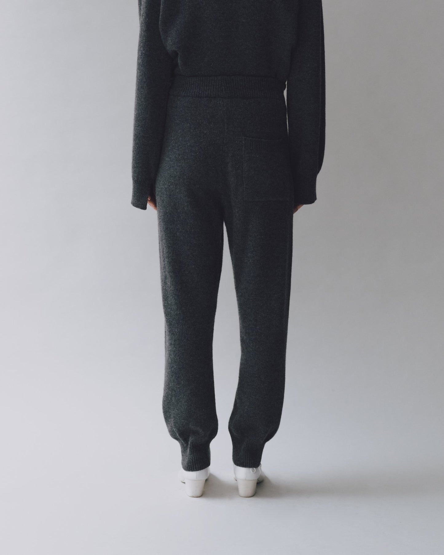 Mijeong Park | Cashmere Blend Knit Pants - Charcoal