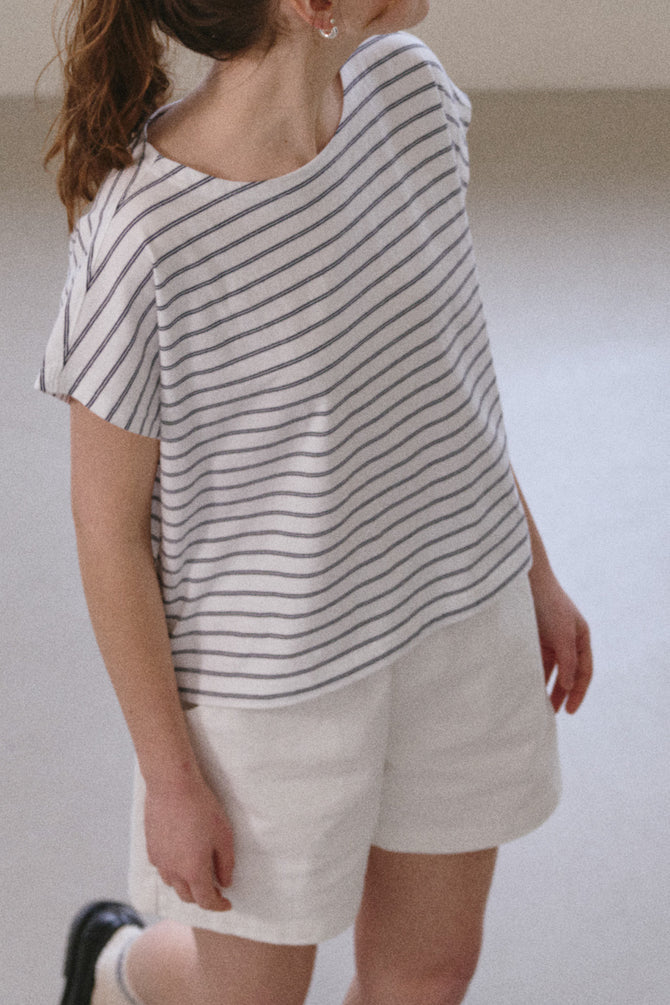 Le Bon Shoppe | Cherie Tee - White/ Navy