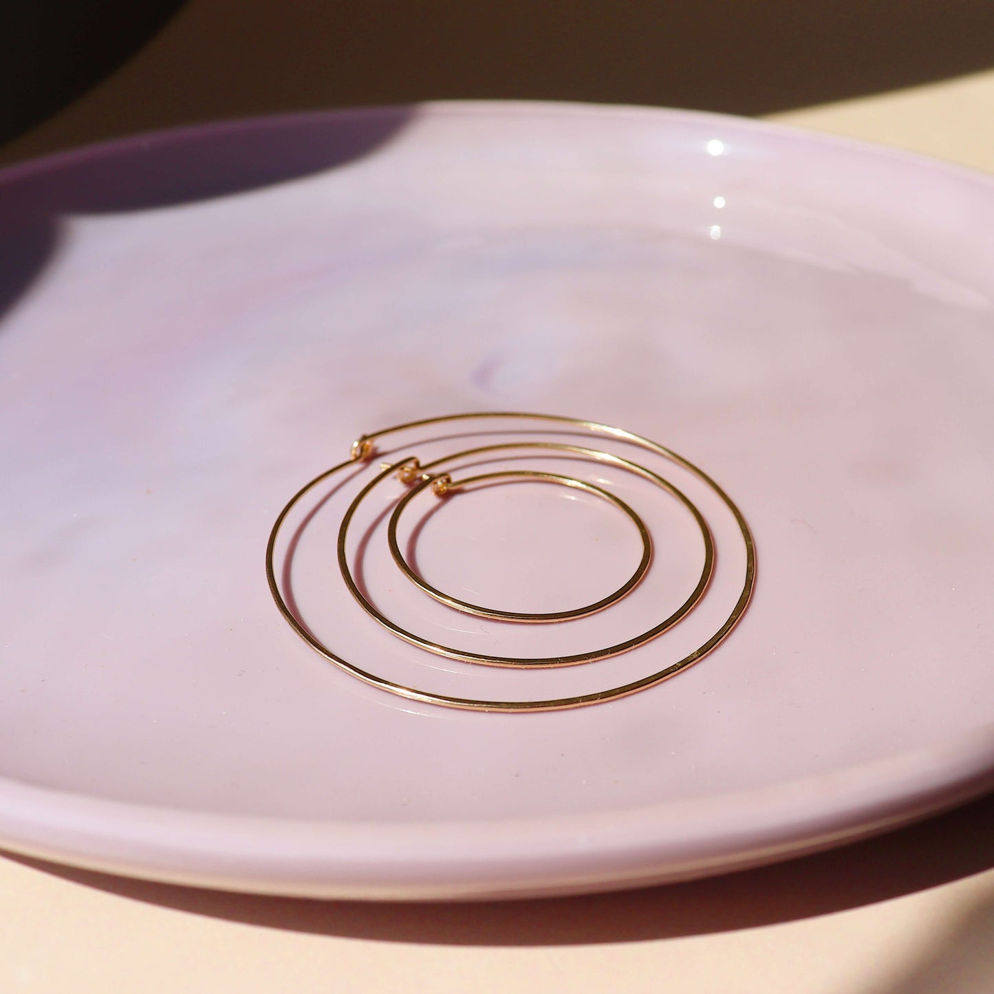 Token Jewelry | Organic Hoops - 14k Rose Gold Fill / Large