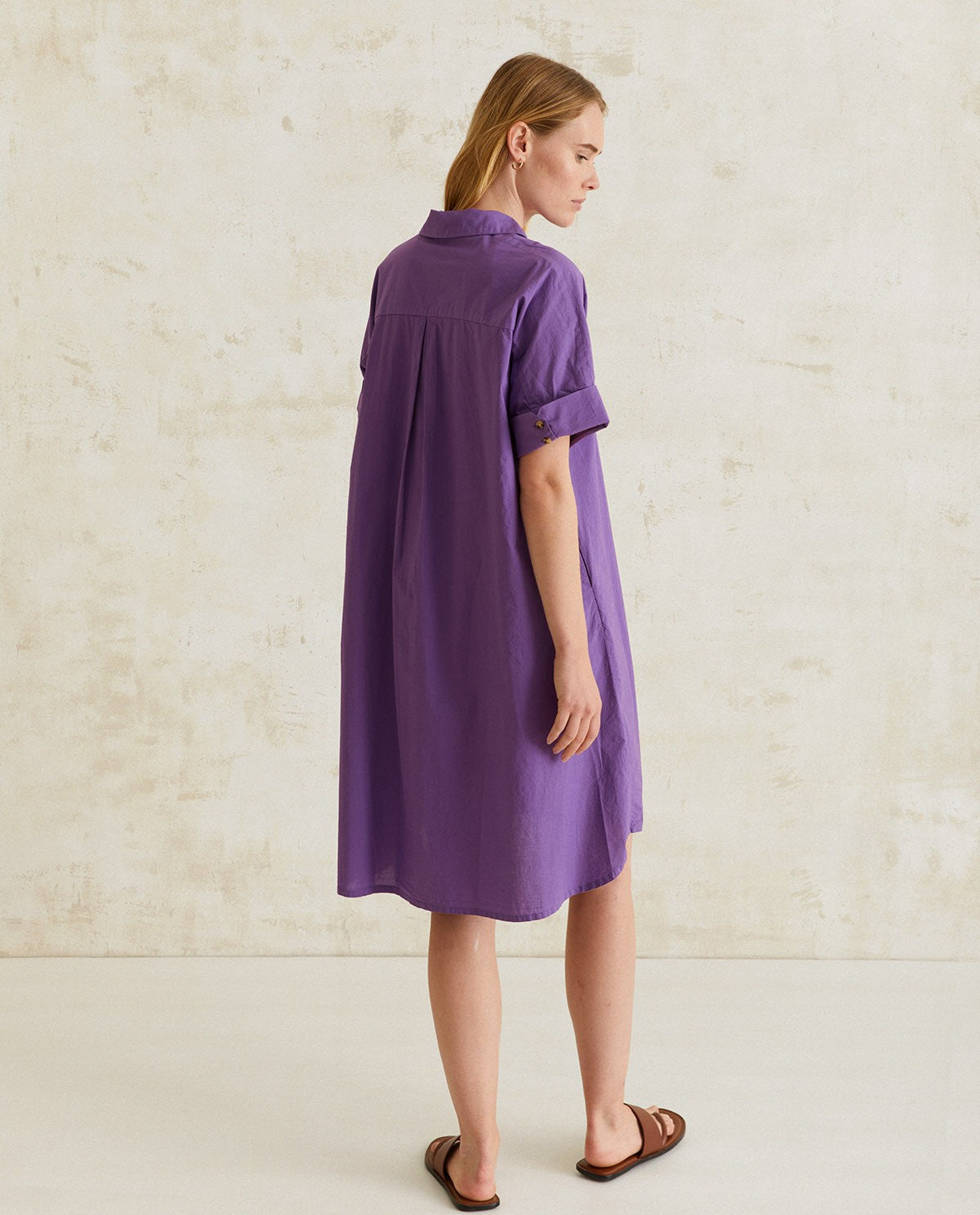 Yerse | Shirt Dress - Purple