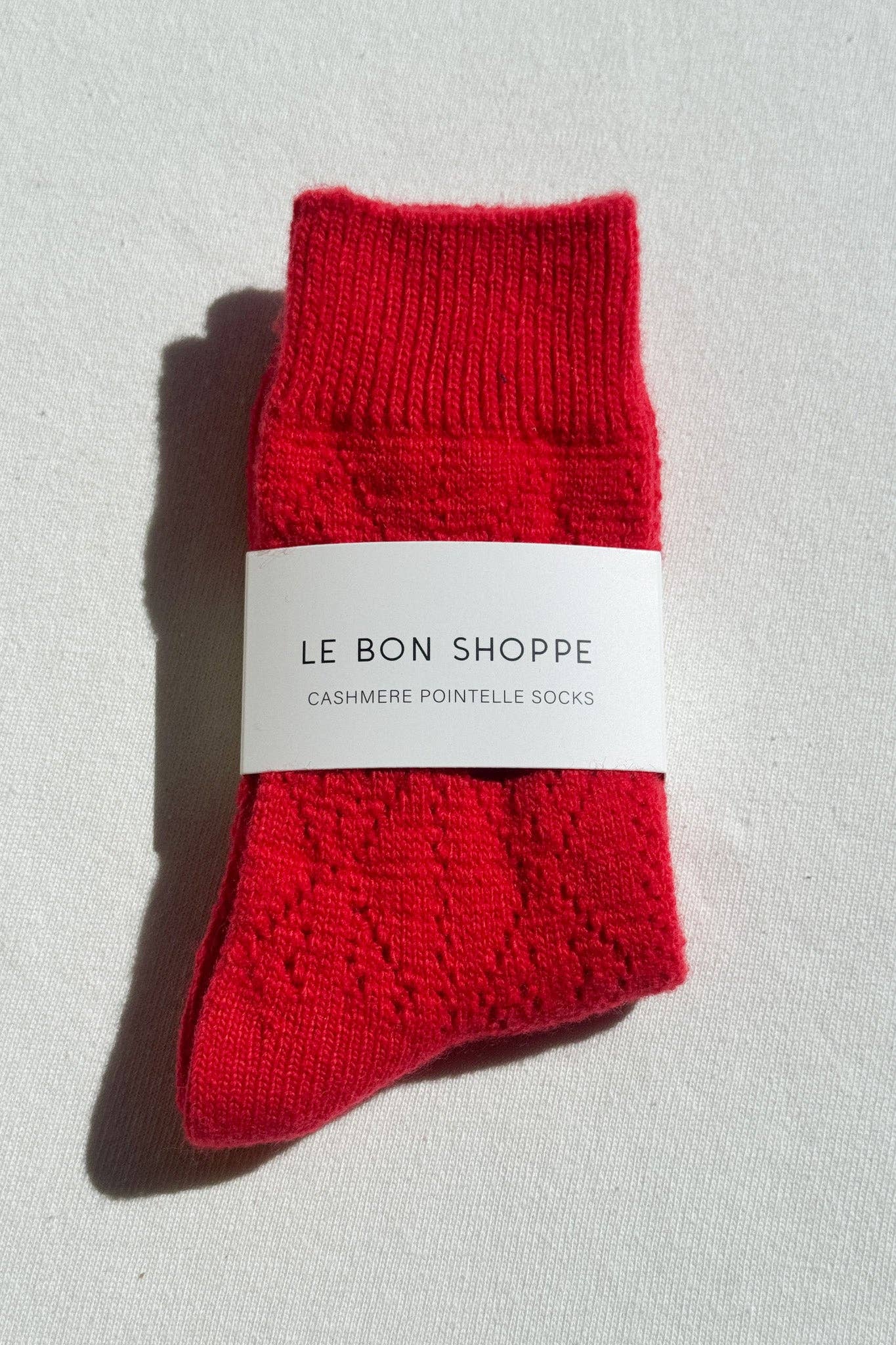 Le Bon Shoppe | Cashmere Pointelle Socks - Red