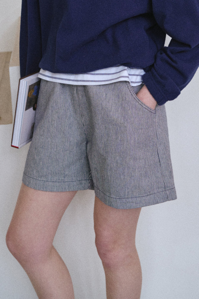 PRE-ORDER Le Bon Shoppe | City Shorts - Navy Stripe