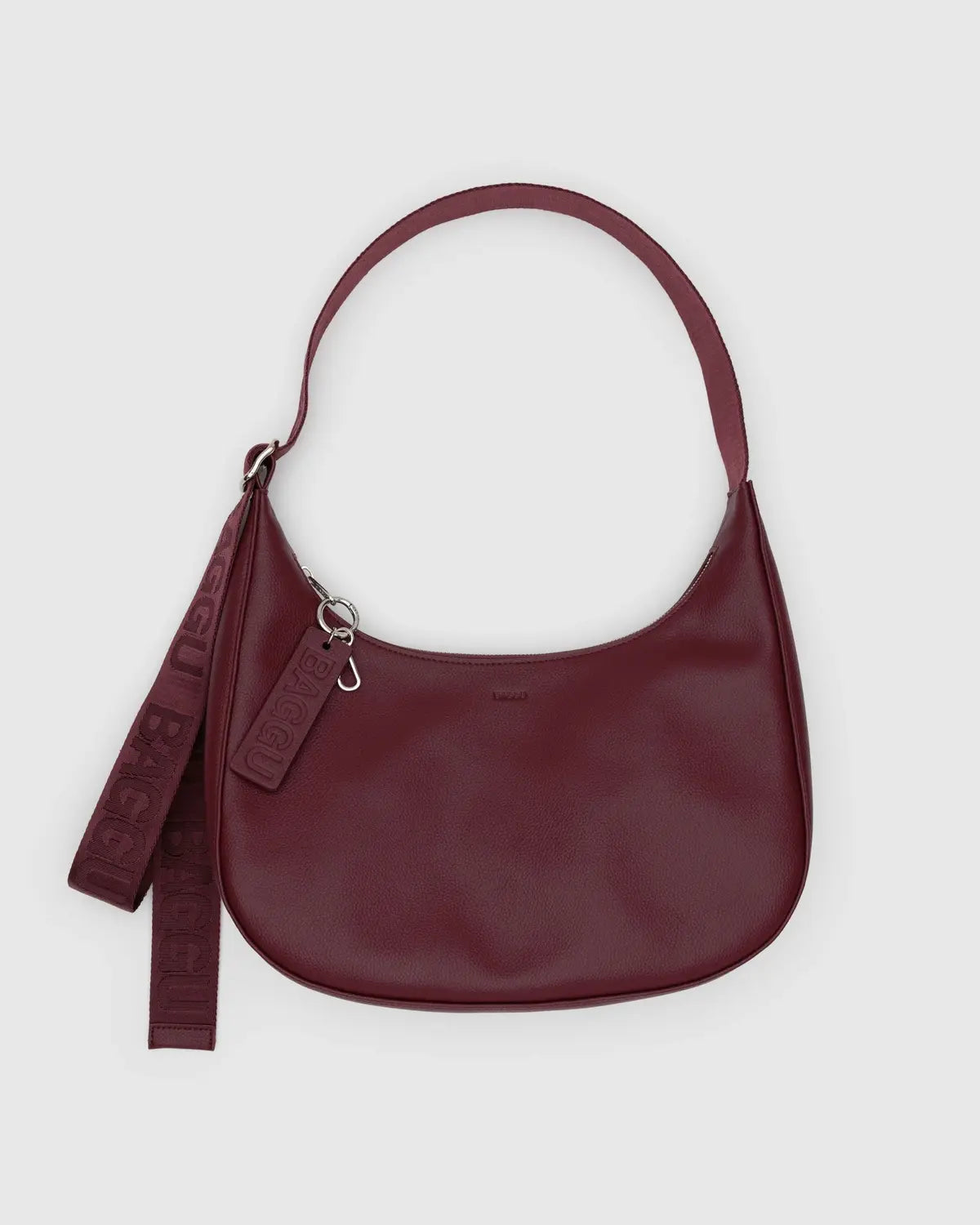 Baggu | Medium Recycled Leather Crescent Bag - Mahogany