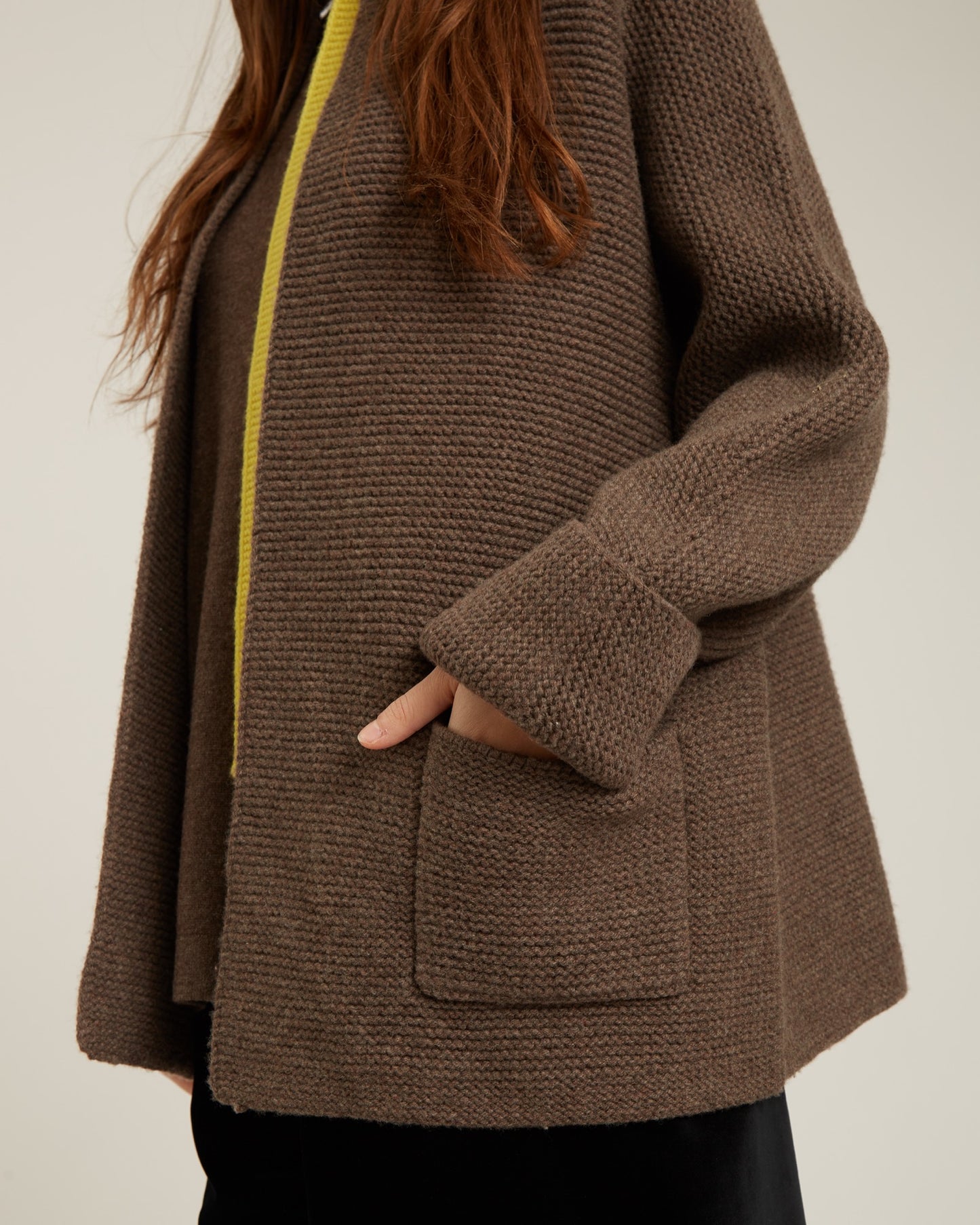Naif | Isala Wool Coat - Dark Taupe