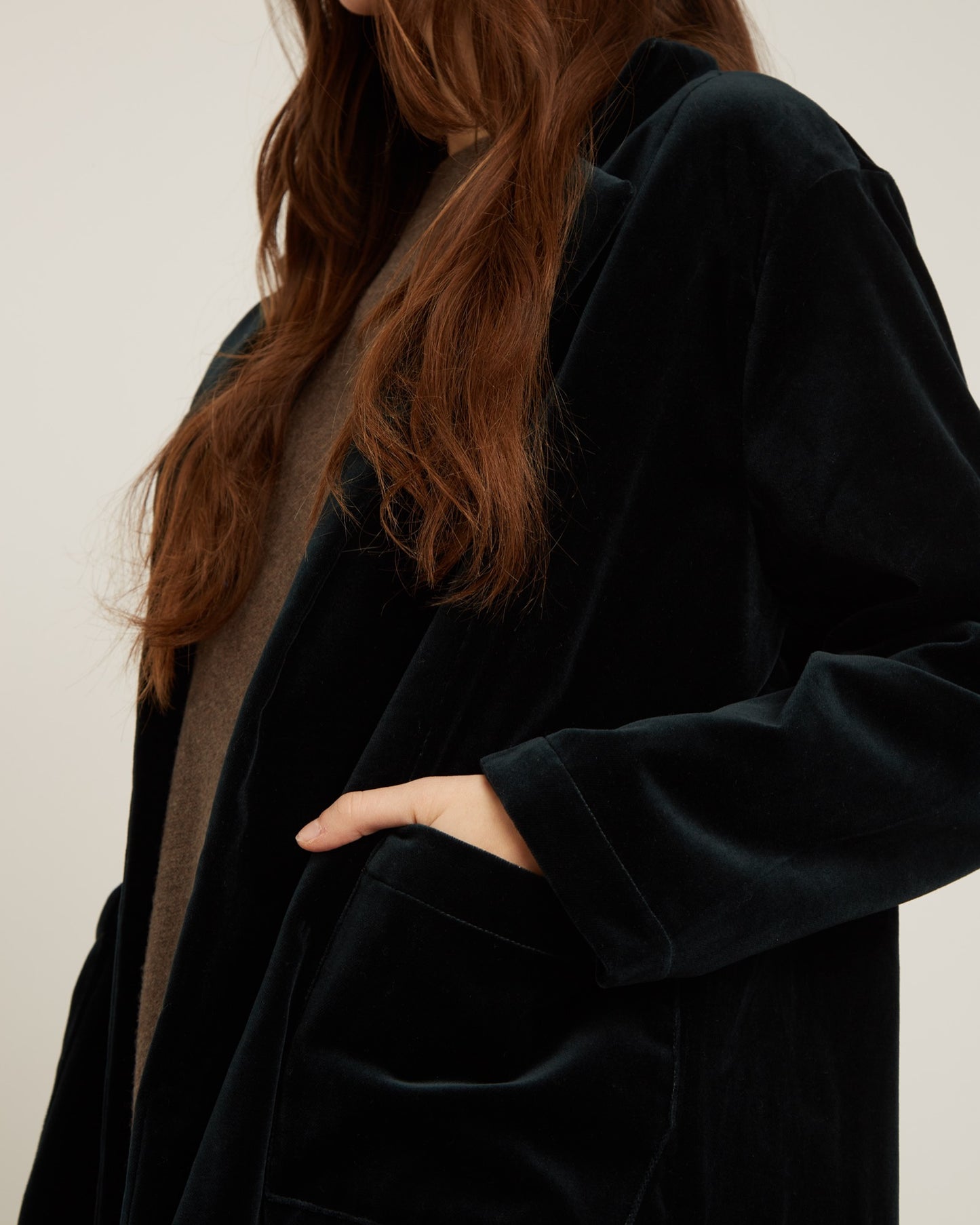 Naif | Barton Coat - Black Cotton Velvet