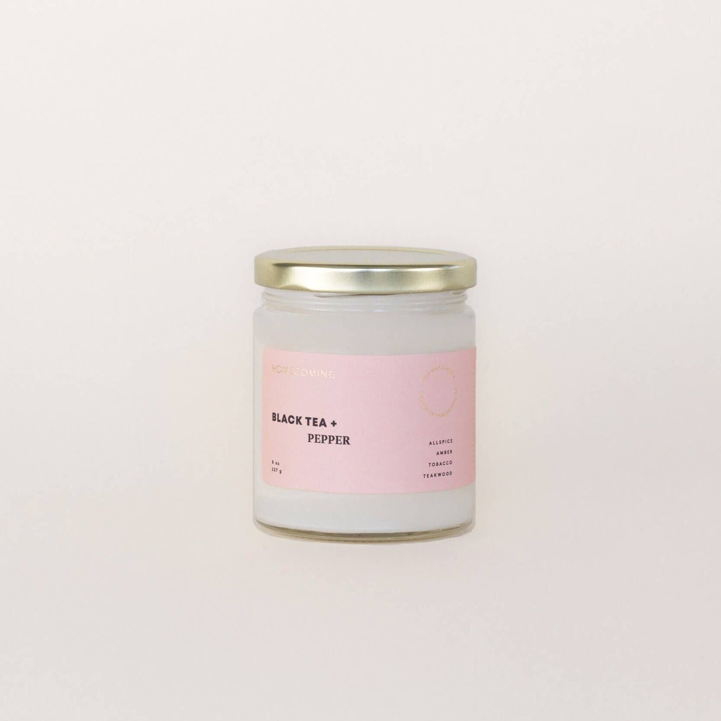 Homecoming | Black Tea + Pepper Soy Wax Candle