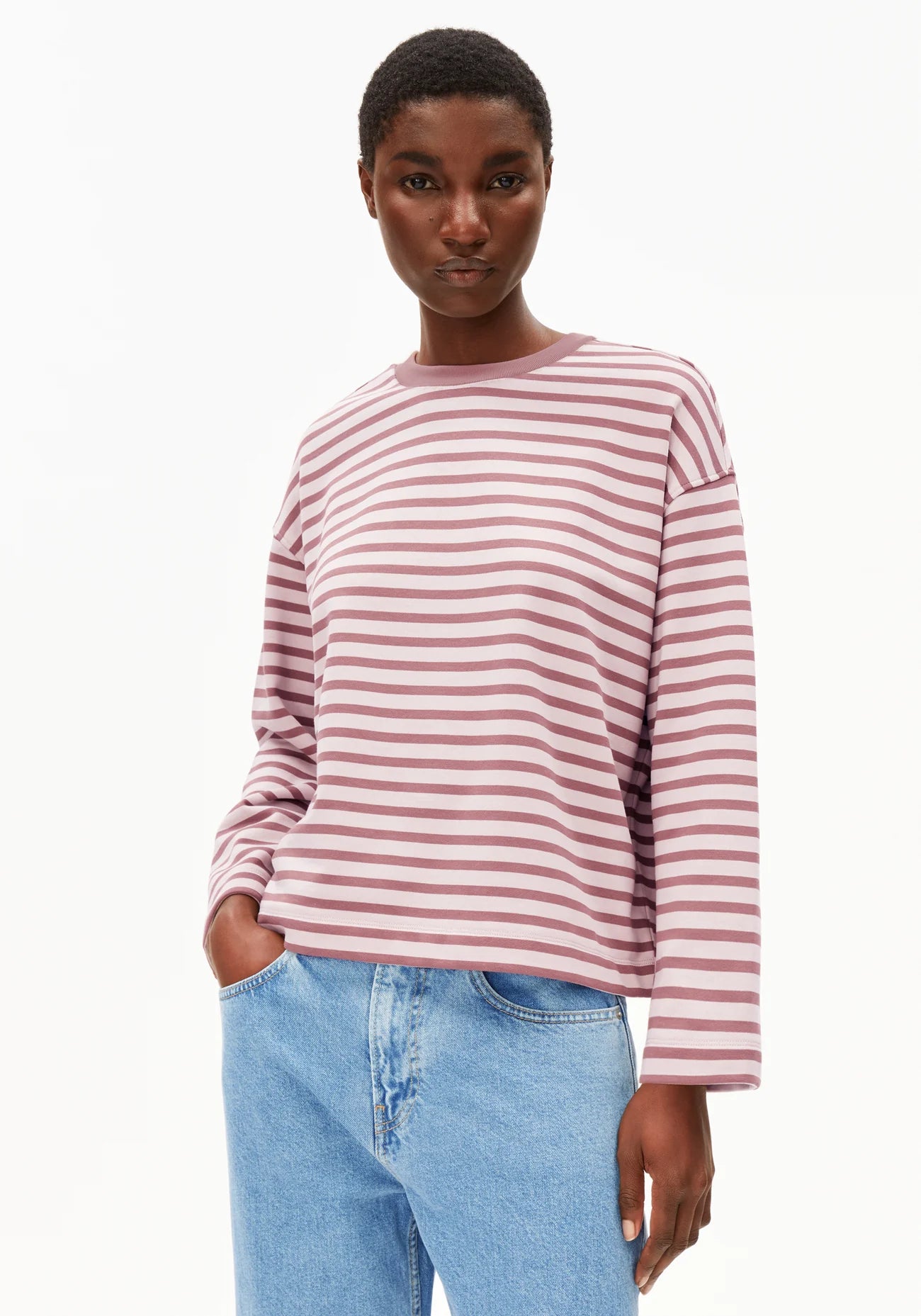 Armed Angels | Frankaa Maarlen Stripe Sweat - Ice Berry