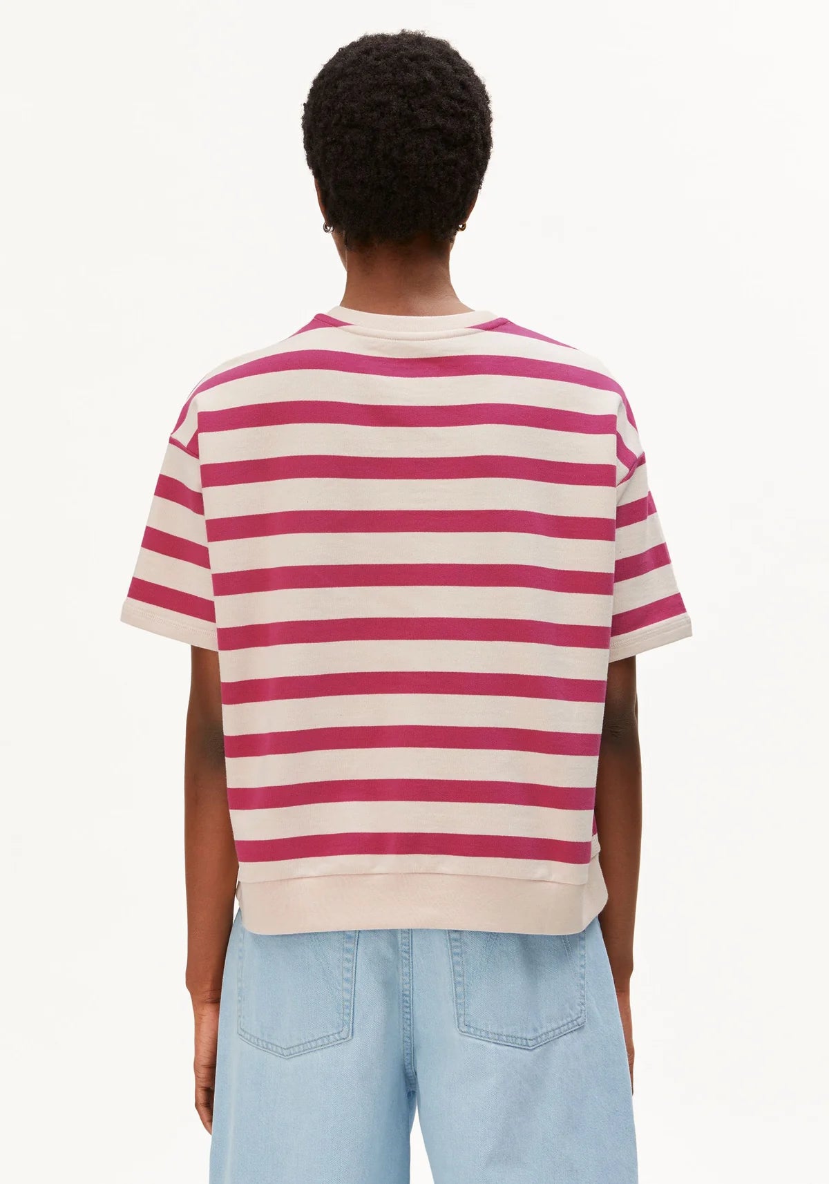 ARMEDANGELS | Bamikka Stripes - Undyed - Very Berry