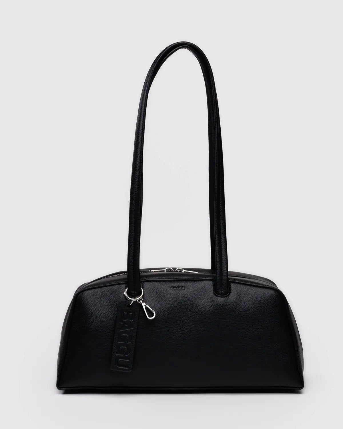Baggu | Recycled Leather Bowler Bag - Black