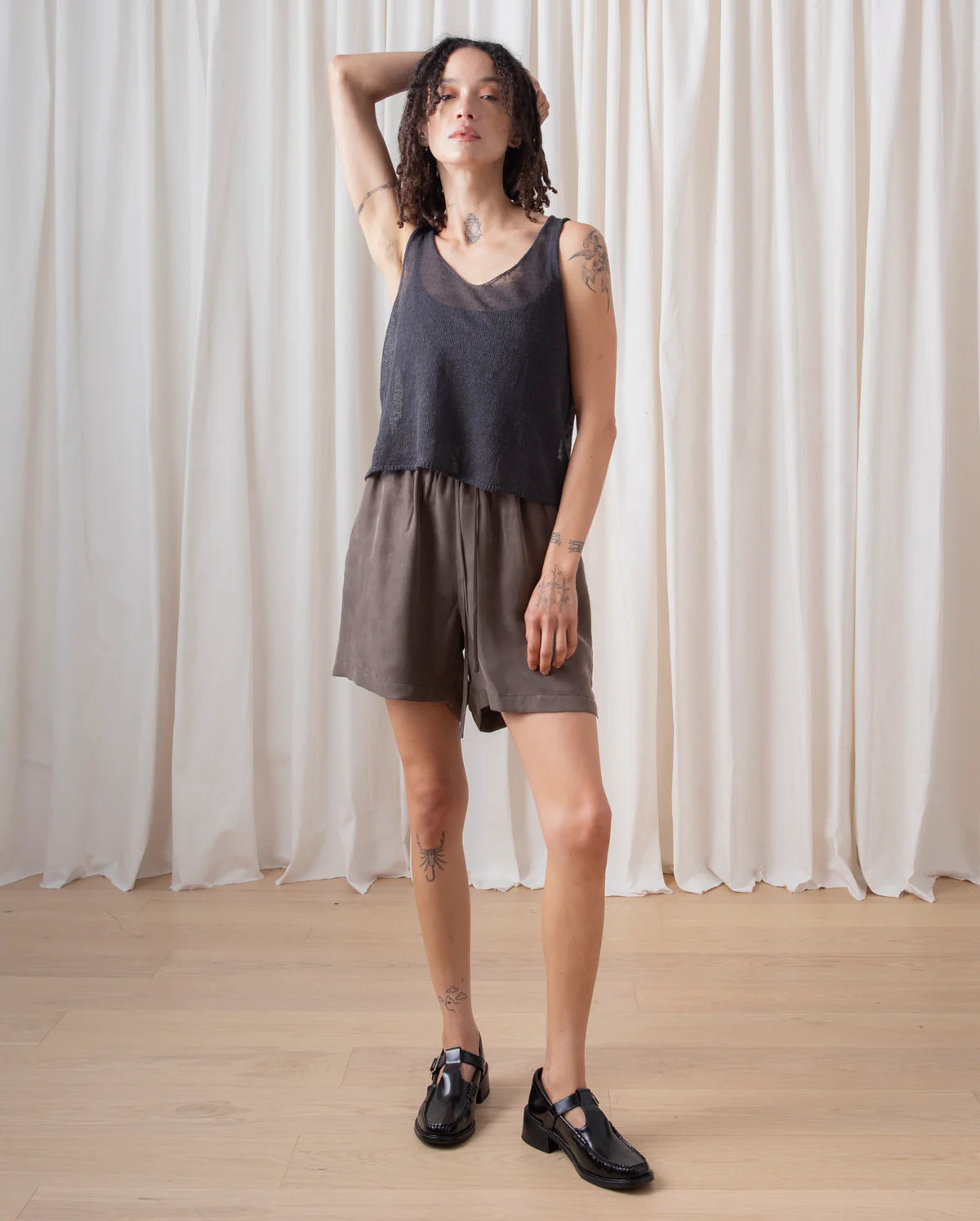 Ali Golden | Crop Linen Tank