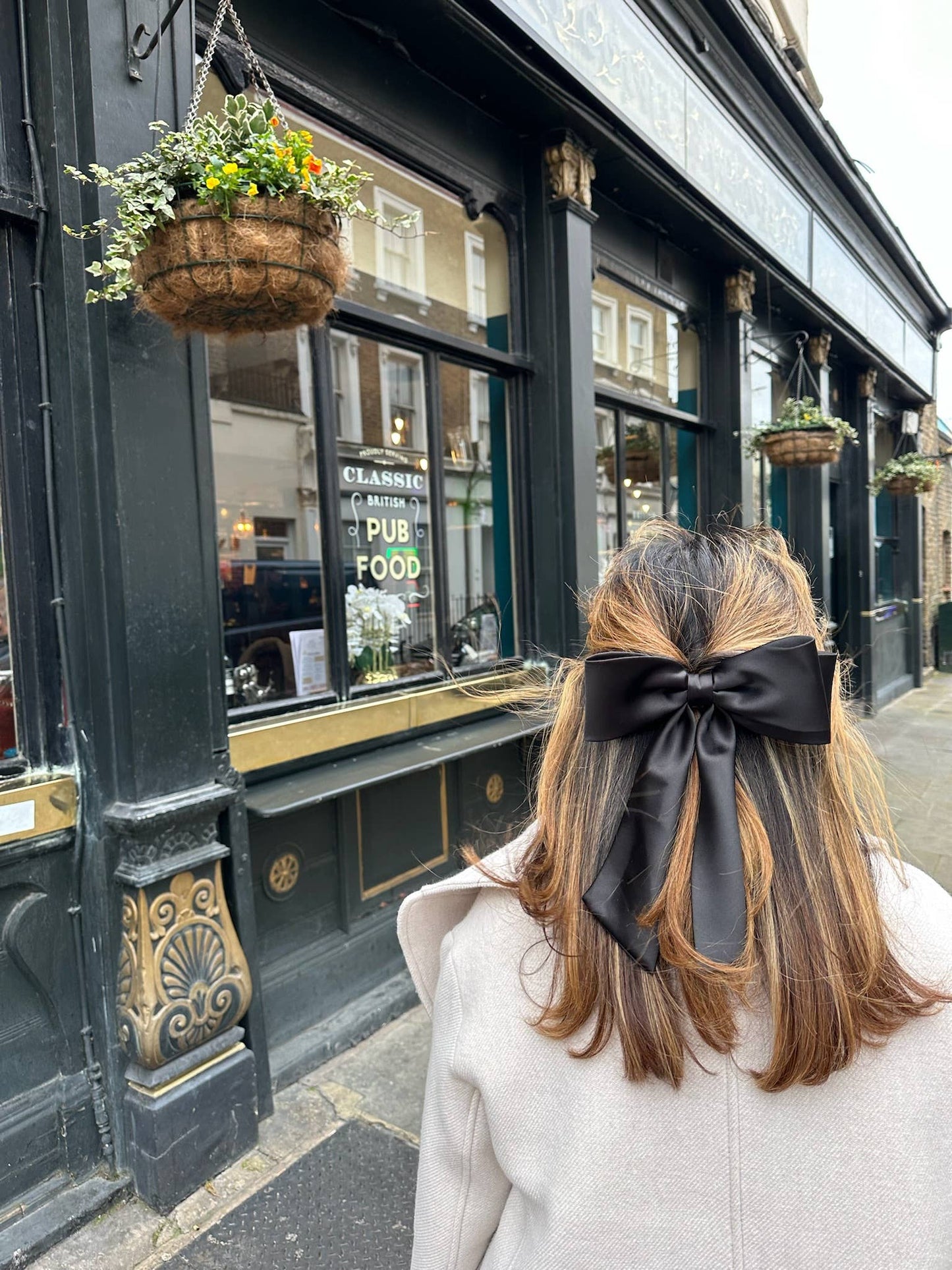 Solar Eclipse | Handmade Perfect Satin Hair Bow Clip - Red
