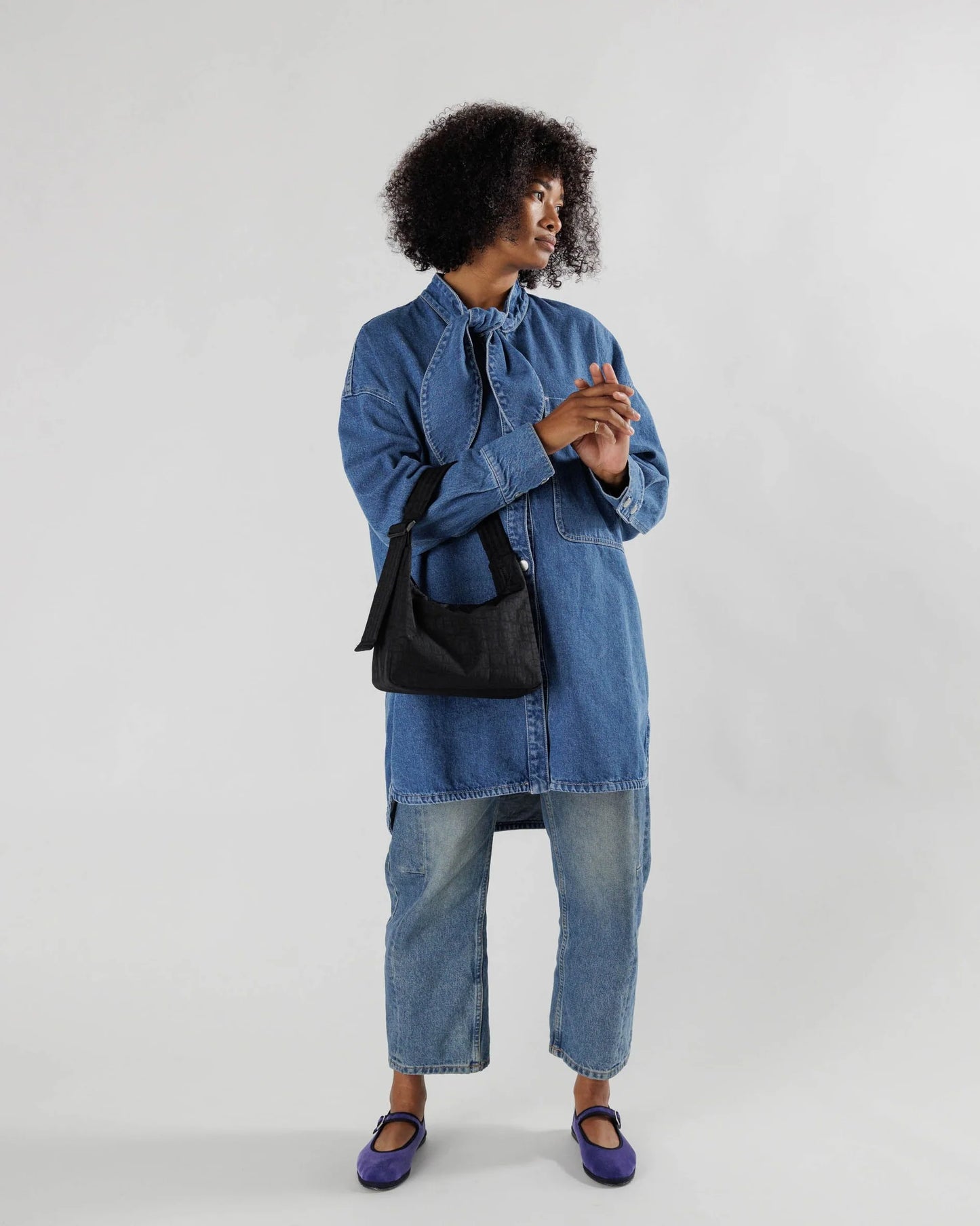 Baggu | Mini Nylon Shoulder Bag - Black