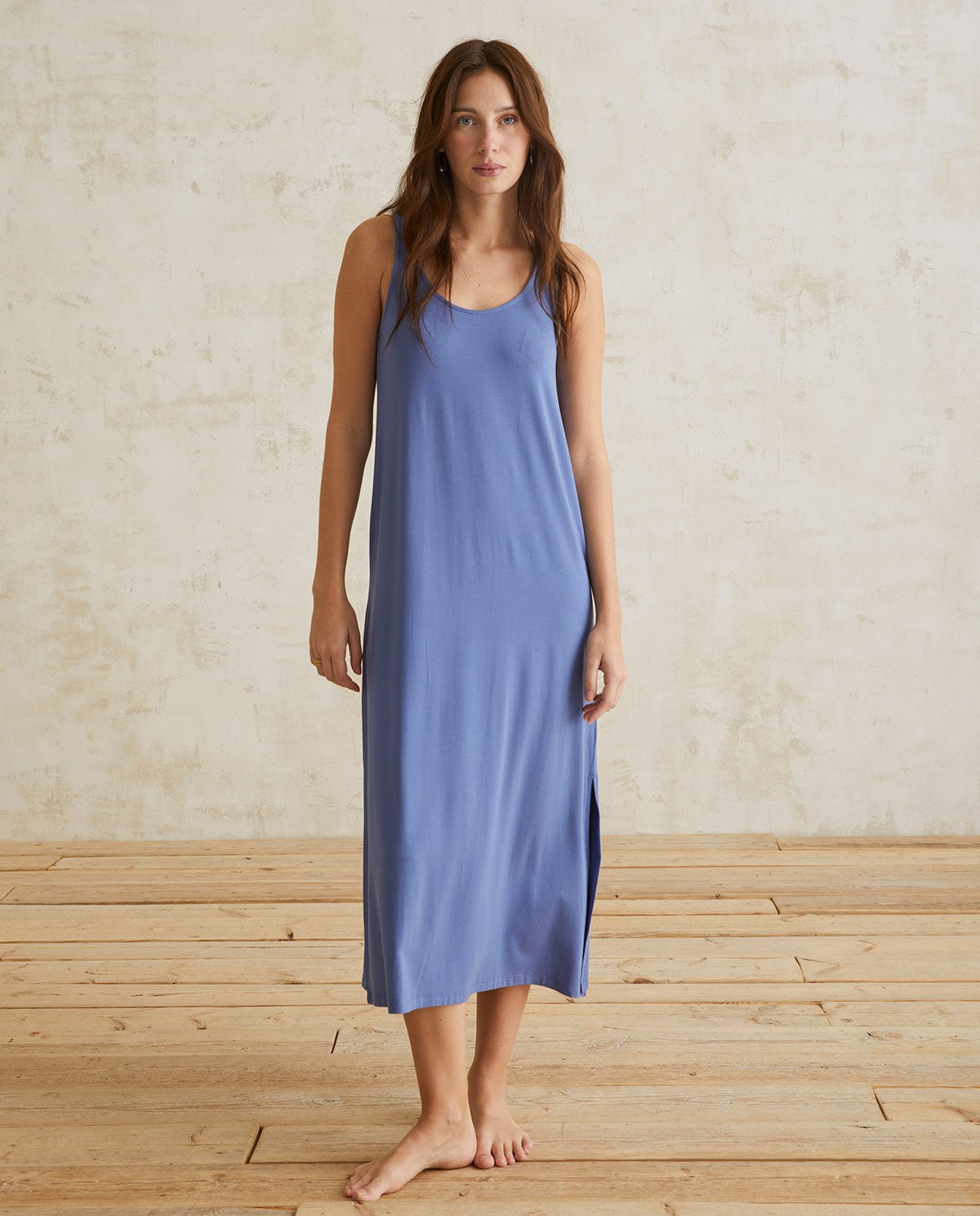 Yerse |Tank Dress - Indigo