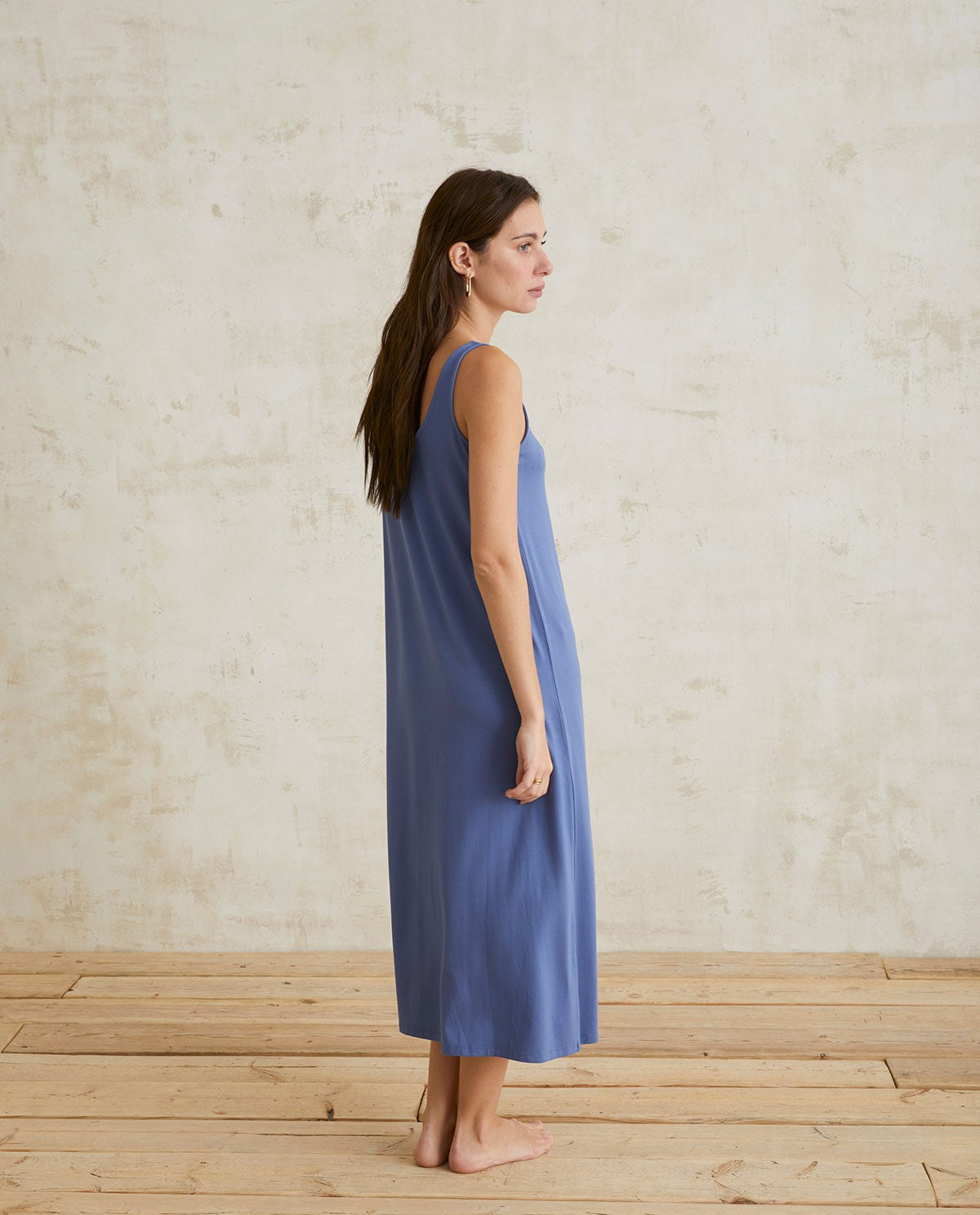 Yerse |Tank Dress - Indigo