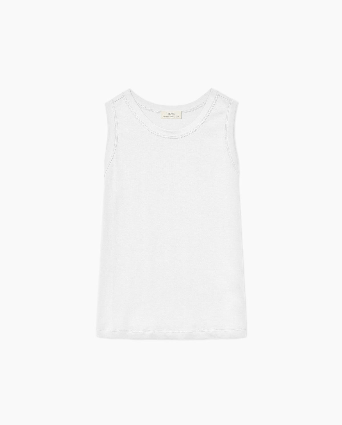 Yerse | Basic Round-Neck Tank - White