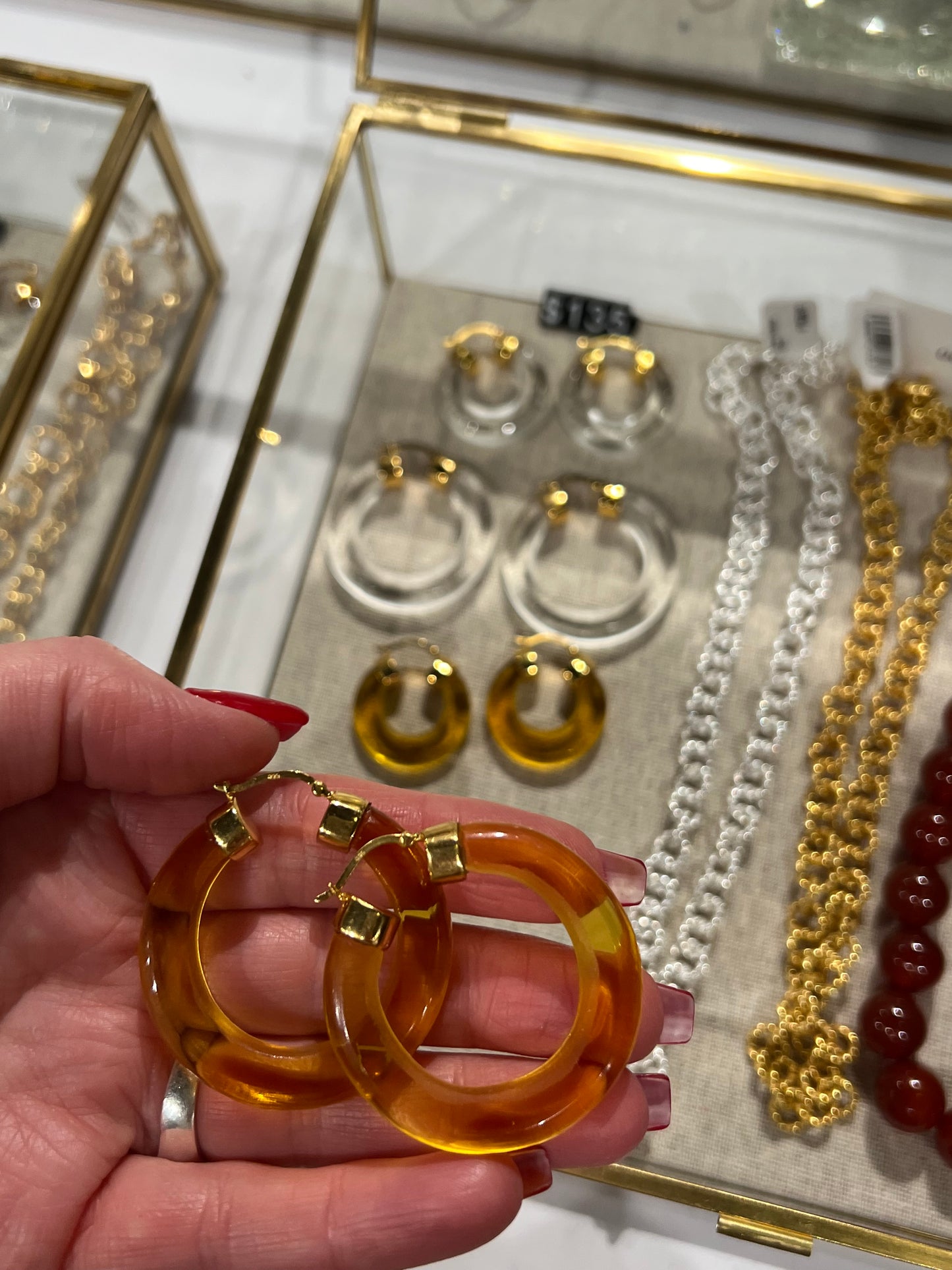 Shyla London | Ariel Large Hoop Earrings - Citrine