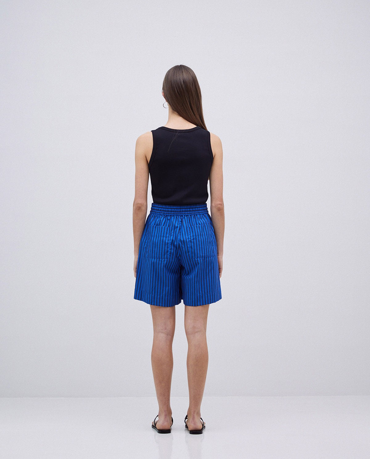 Yerse | Navy Stripe Shorts