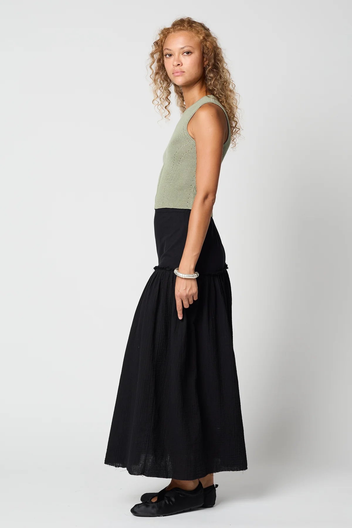Atelier Delphine | HIGH GAUGE COMPACT TOP - Sage