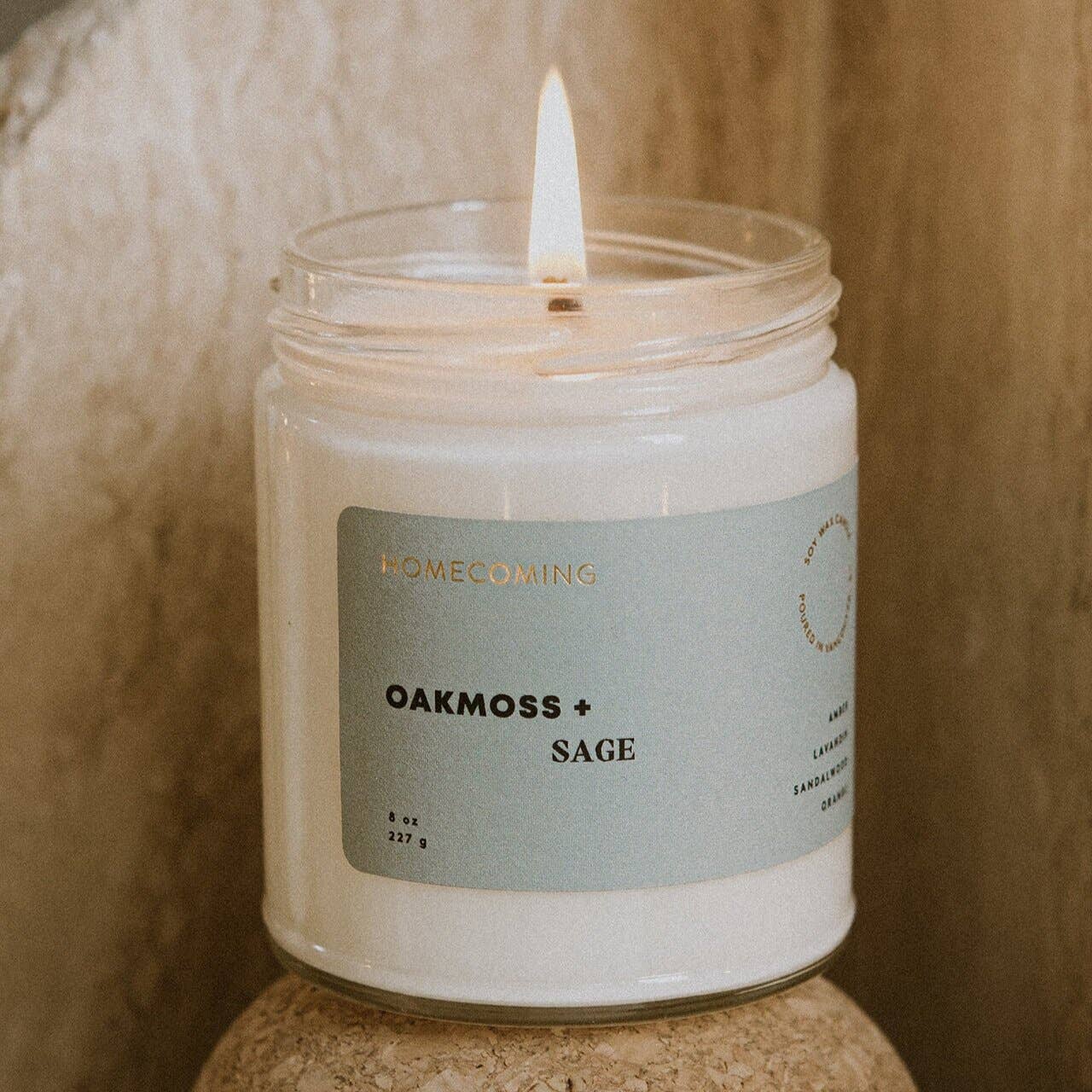 Homecoming | Oakmoss + Sage Soy Wax Candle