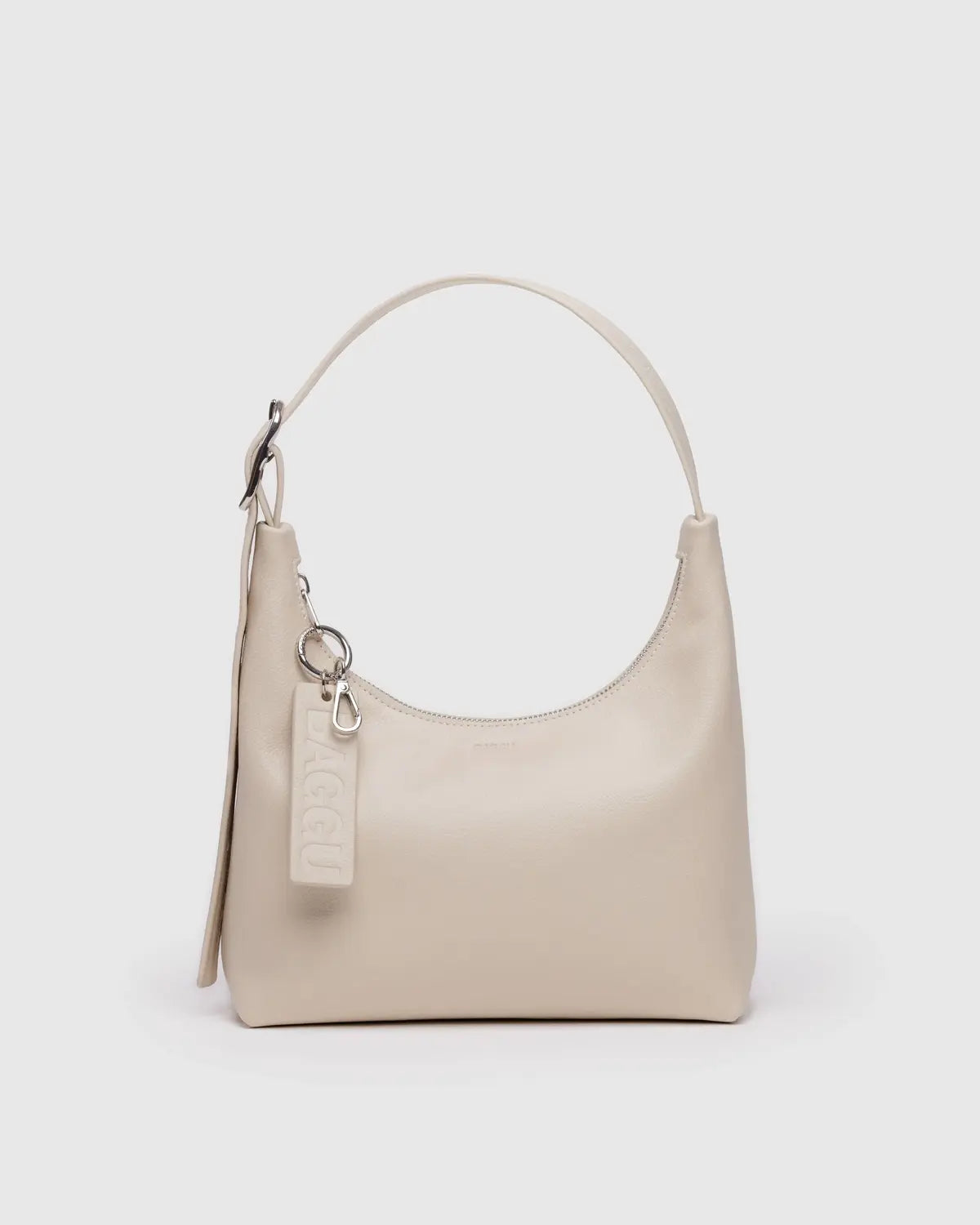 Baggu | Mini Recycled Leather Shoulder Bag - Stone