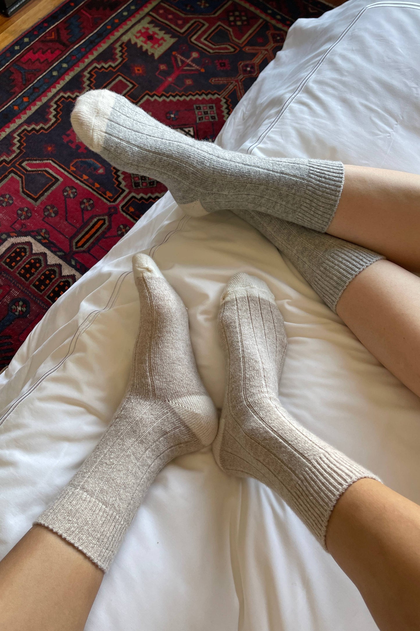 Le Bon Shoppe | Classic Cashmere Socks - Grey Melange