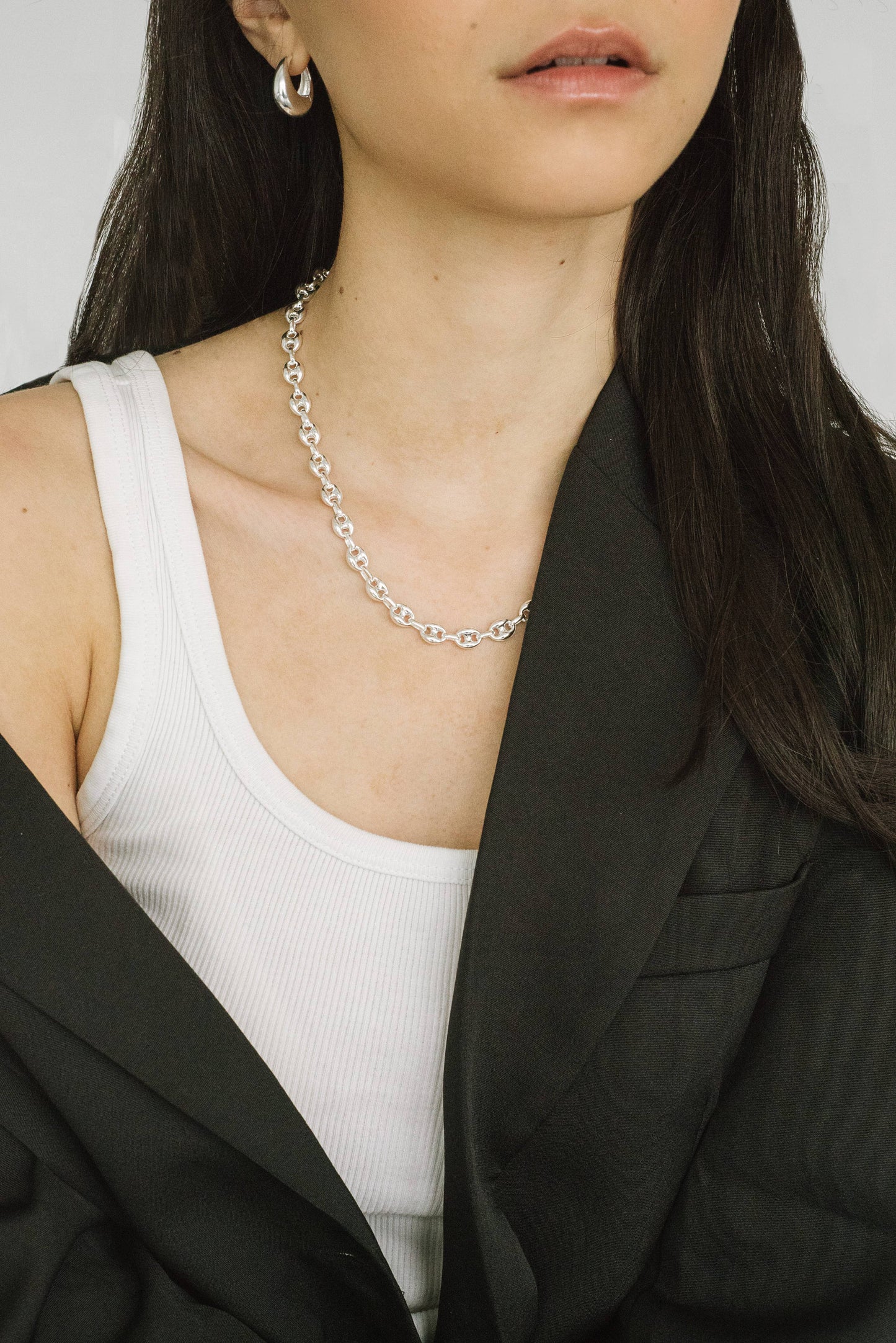 Kara Yoo | Gemma Wide Necklace - Silver
