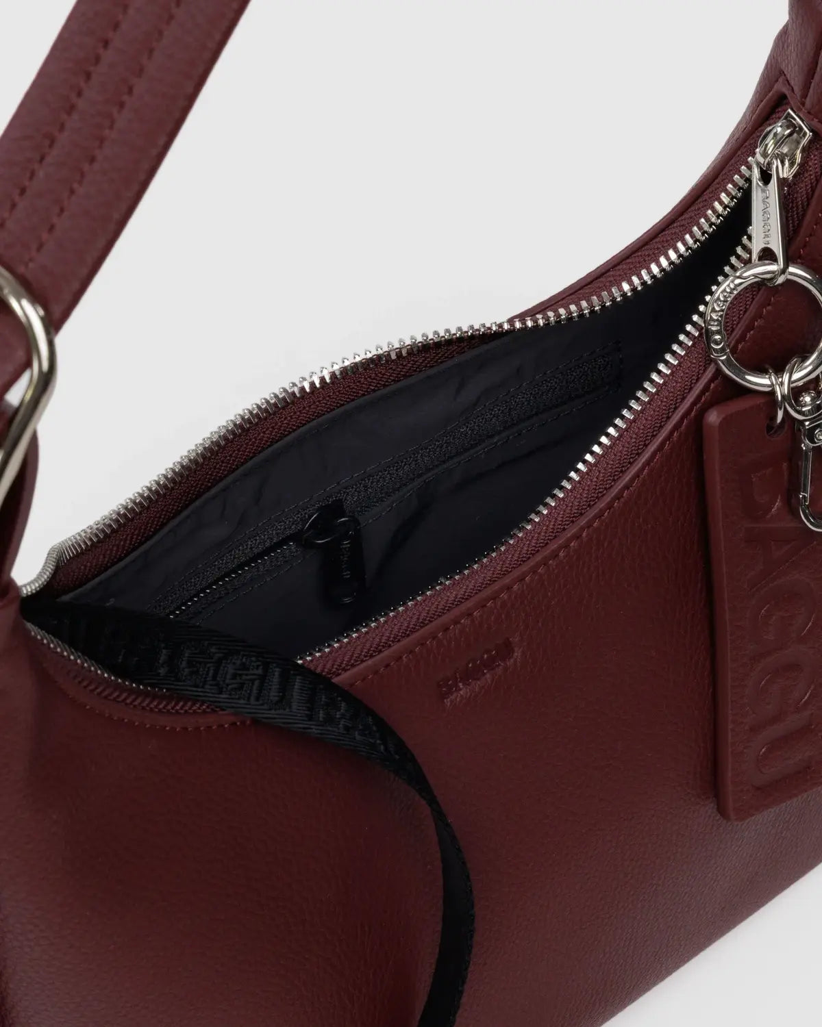 Baggu | Mini Recycled Leather Shoulder Bag - Mahogany