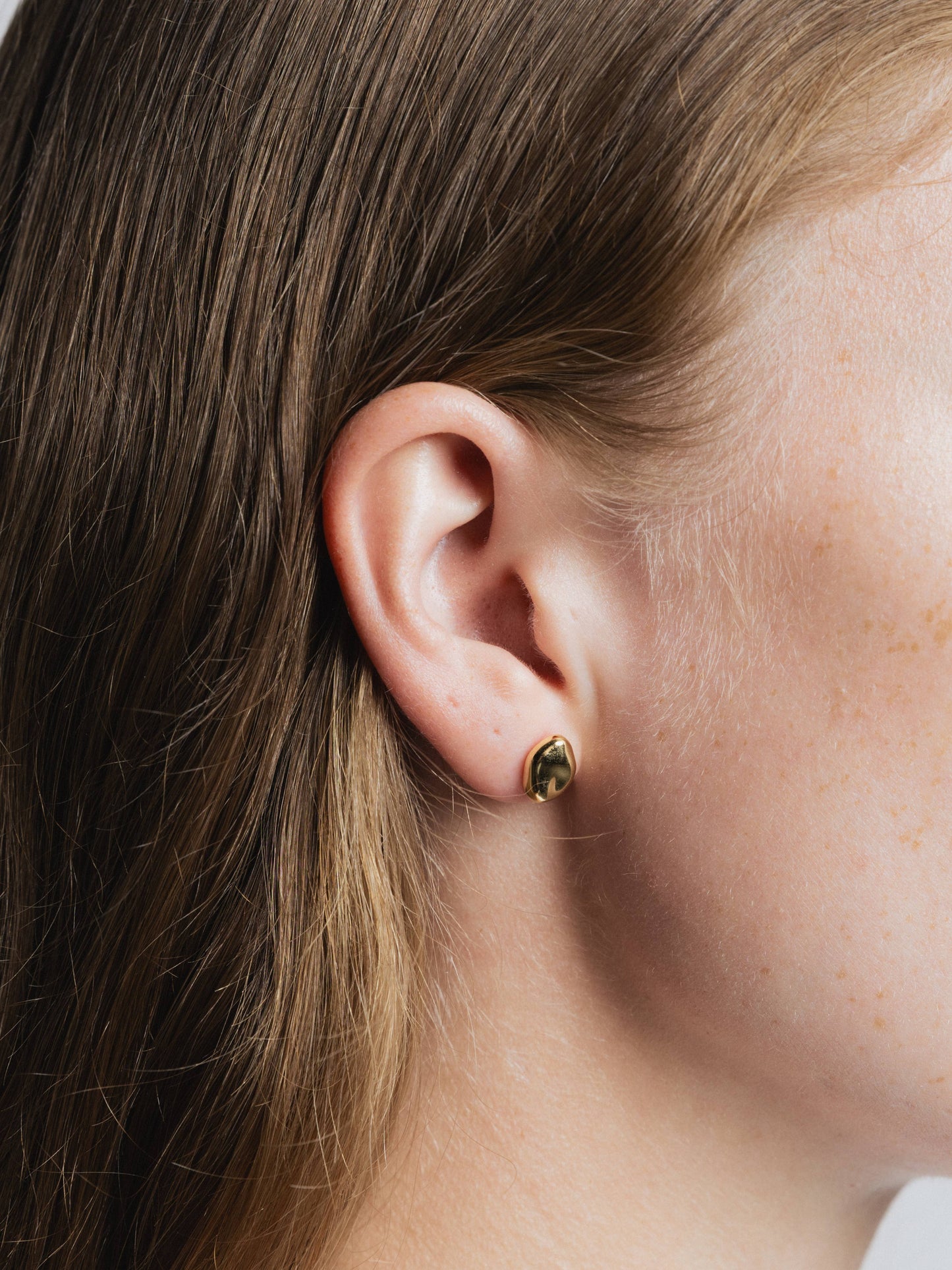 Wolf Circus | Bean Stud Earrings in Gold