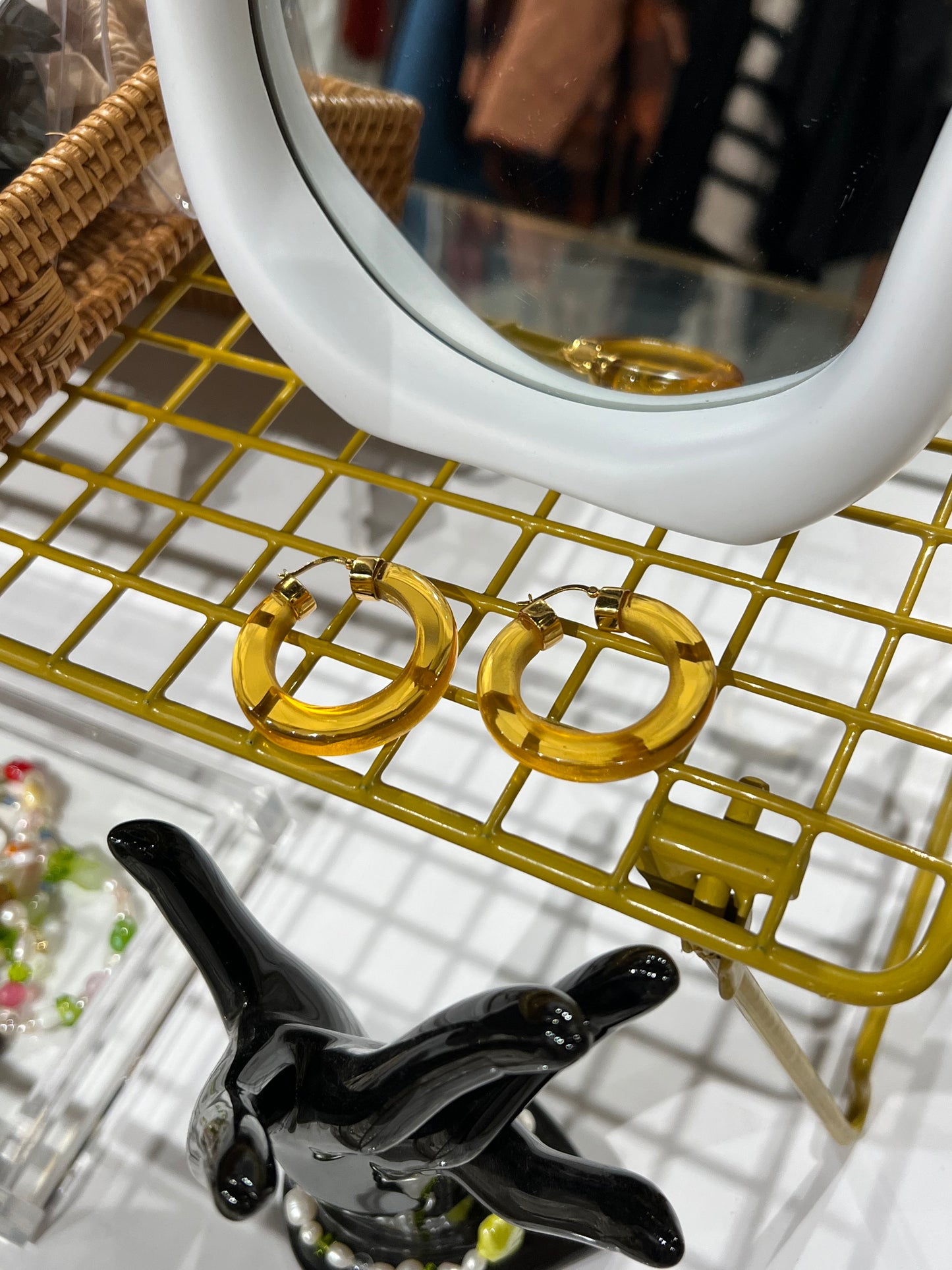 Shyla London | Ariel Large Hoop Earrings - Citrine