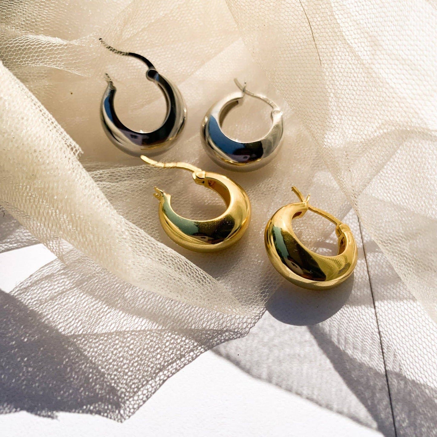 Love Local Jewelry | Anna Chunky Hoops 1.2cm - Gold