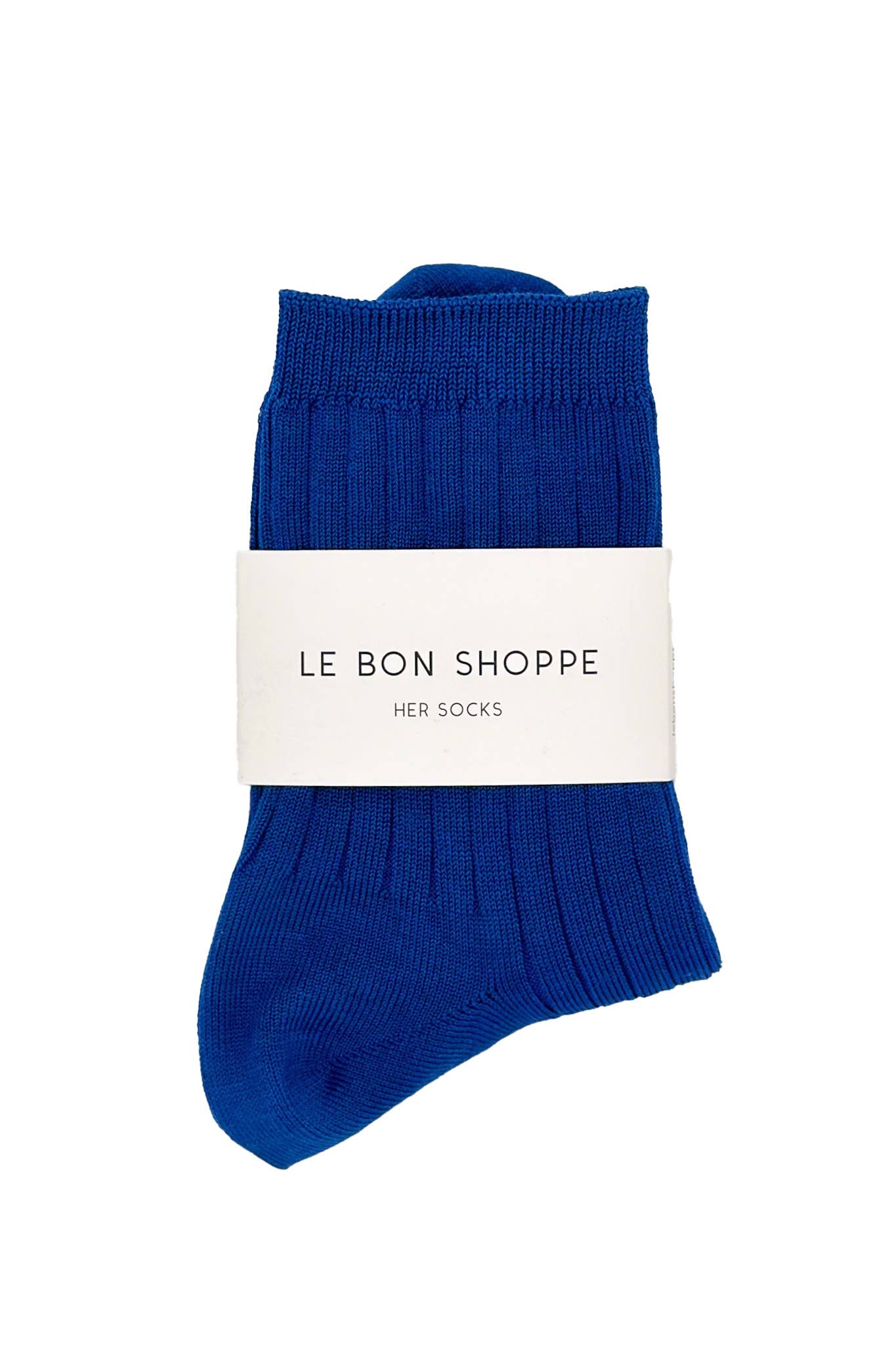 Le Bon Shoppe | Her Socks Mercerized Combed Cotton Rib - Cobalt