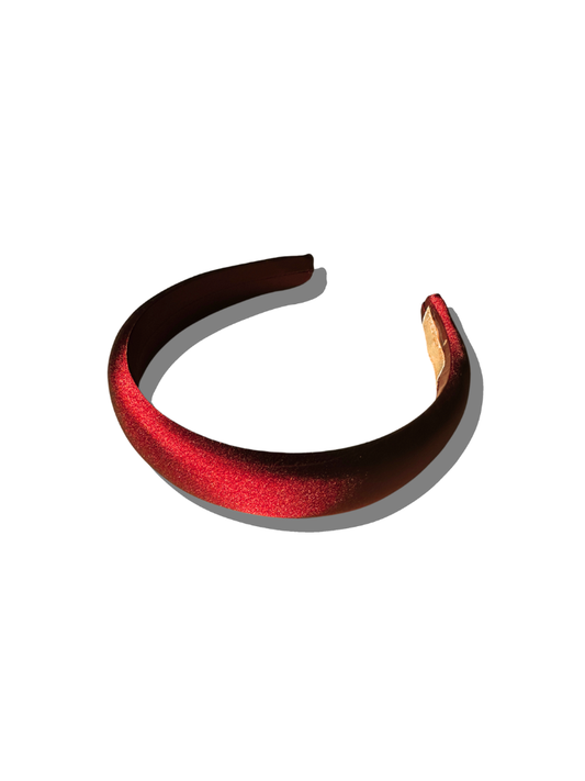Solar Eclipse | The Perfect Satin Headband - Red
