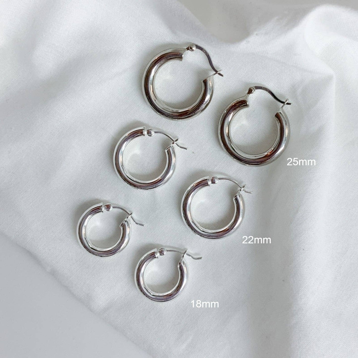 Love Local Jewelry | Blair Chunky Chunky Hoops 2.2cm - Silver
