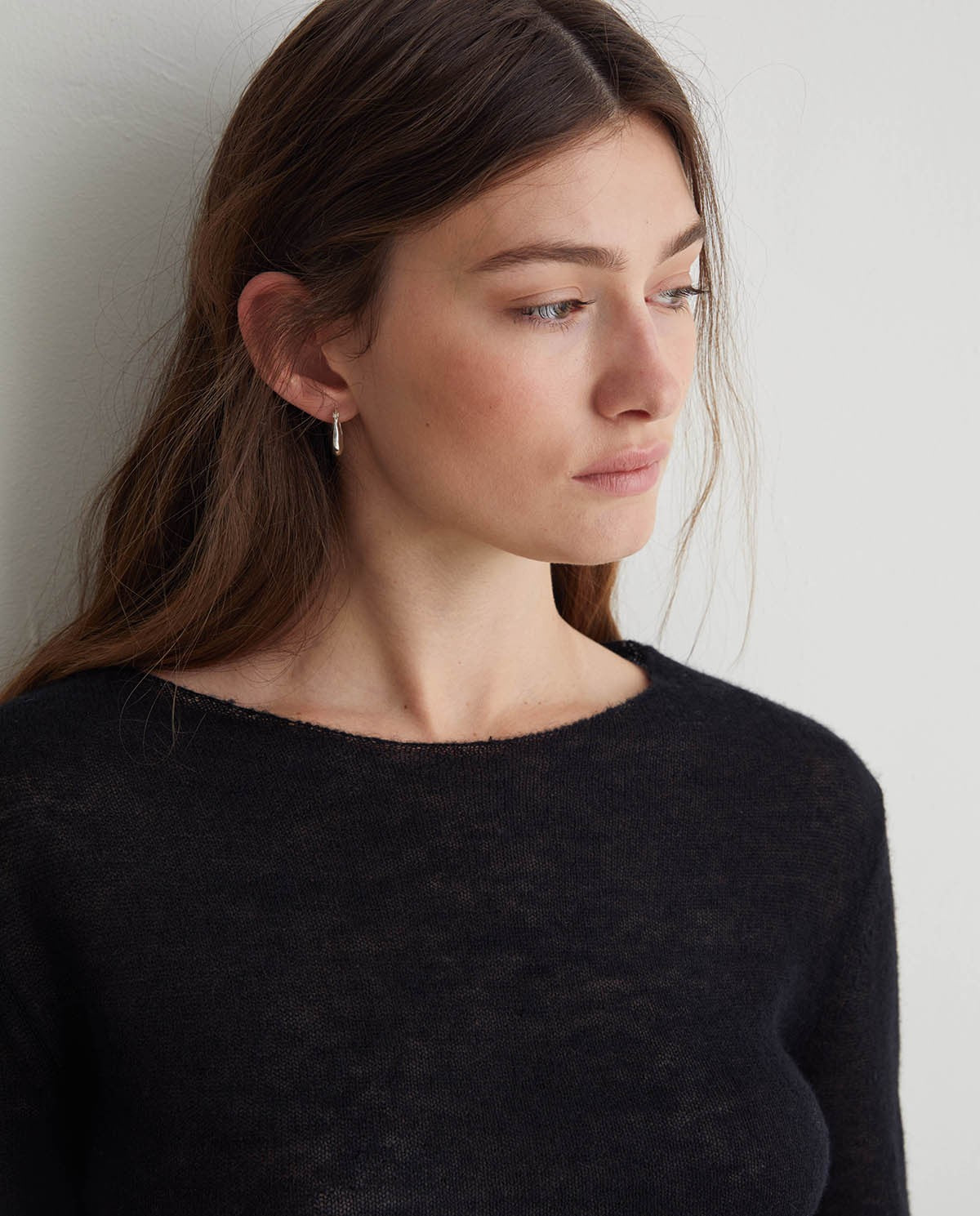 Yerse | Jumper Boat Neck Black