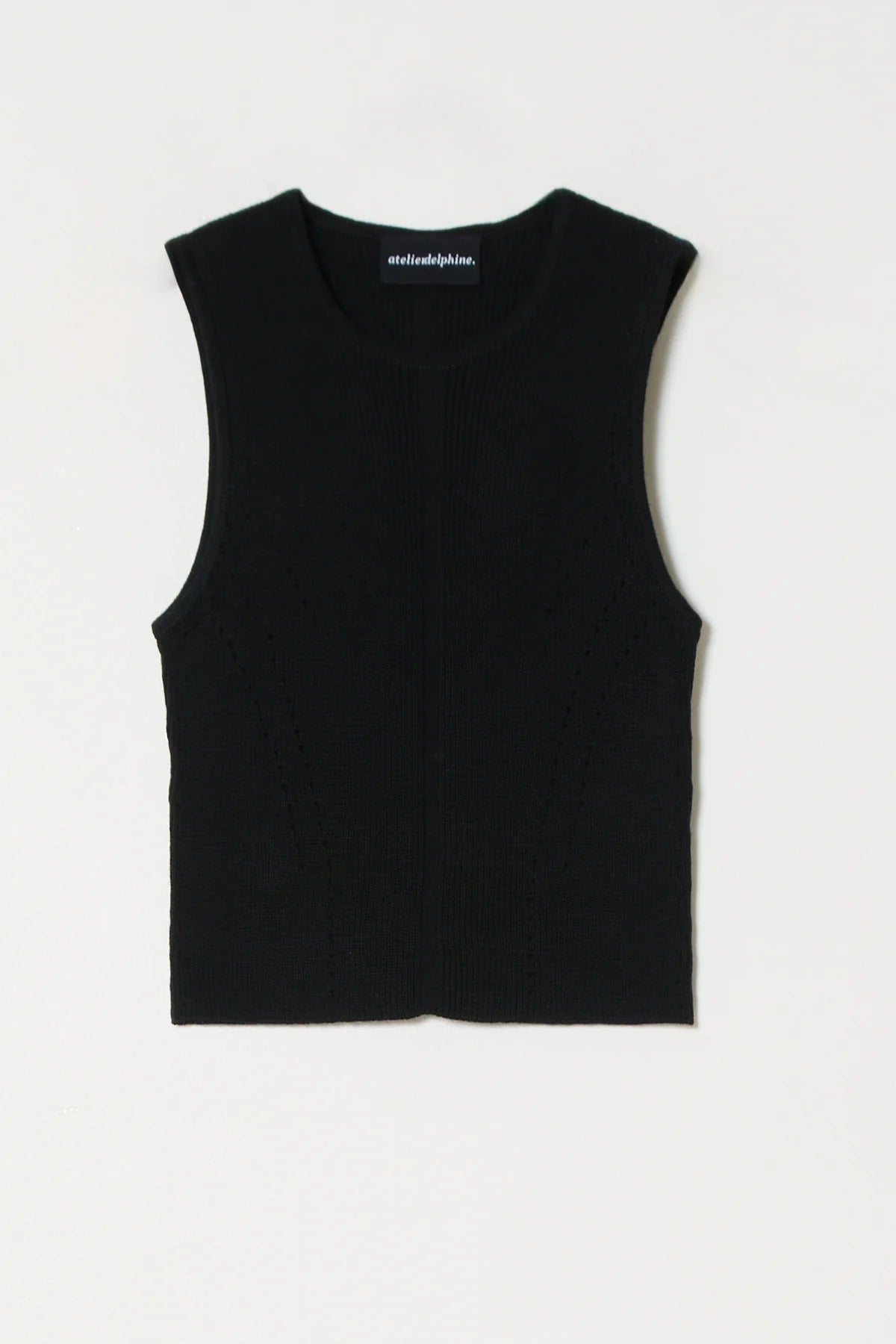 Atelier Delphine | HIGH GAUGE COMPACT TOP - Black