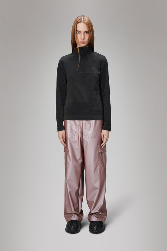 Rains | Addis Fleece Curve Half-Zip - Black