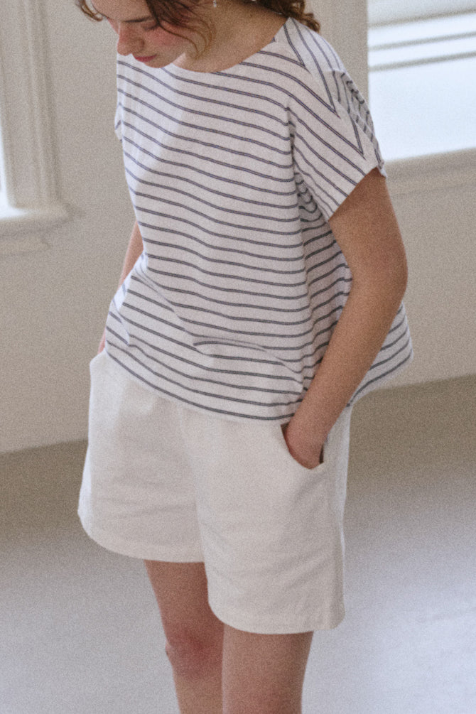 Le Bon Shoppe | Cherie Tee - White/ Navy