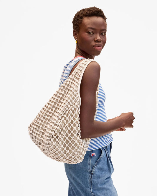 Clare V. | Bando - Knot Woven Leather - White