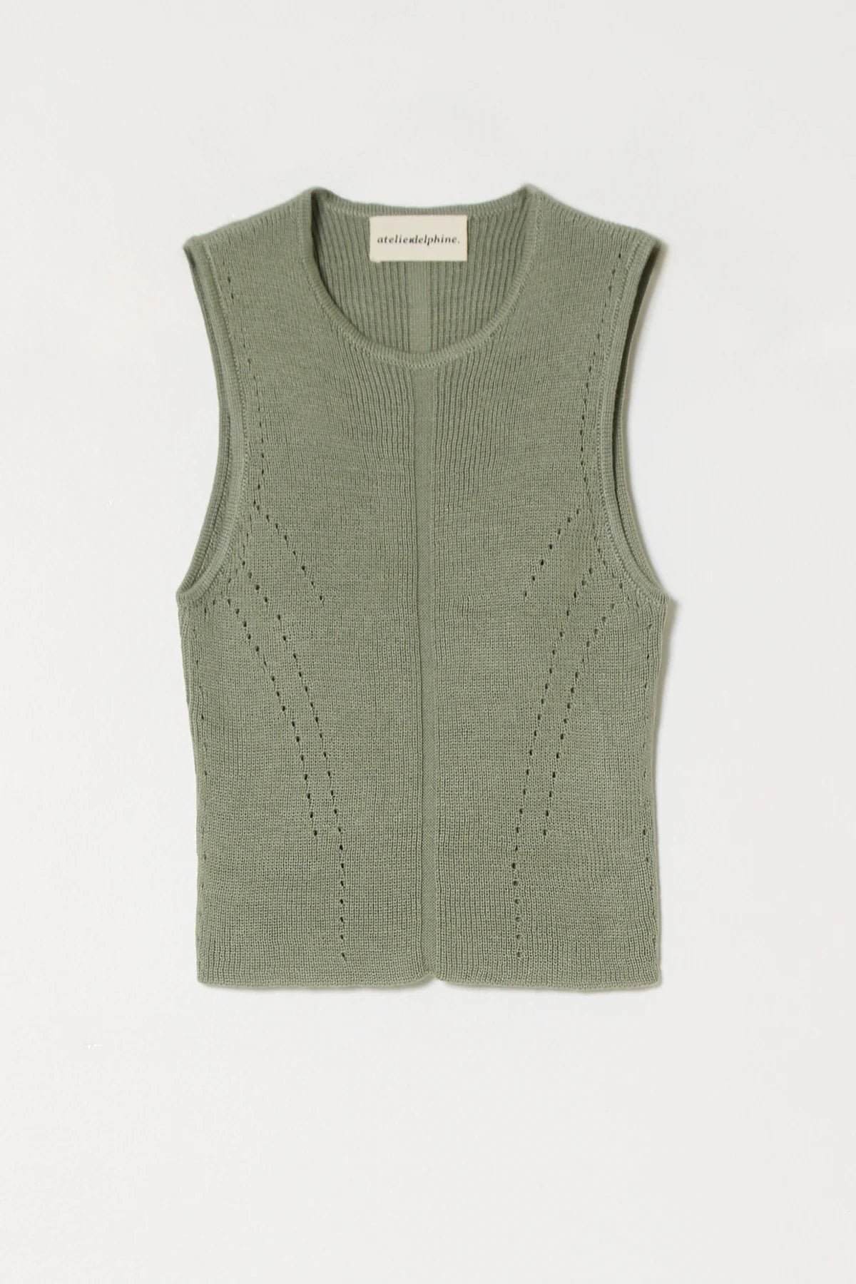 Atelier Delphine | HIGH GAUGE COMPACT TOP - Sage