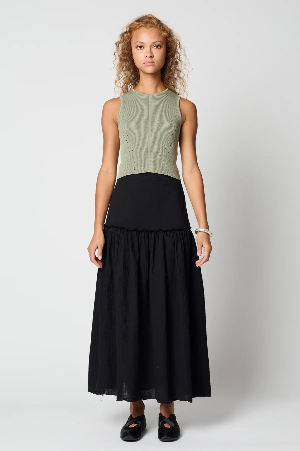 Atelier Delphine | HIGH GAUGE COMPACT TOP - Sage