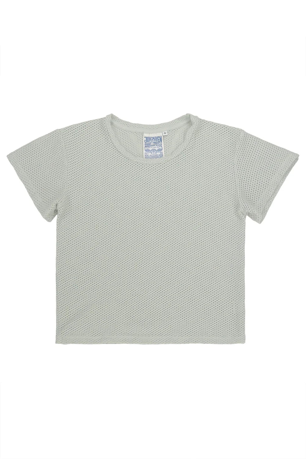 Jungmaven | Carmen Mesh Cropped Tee - Agave Green