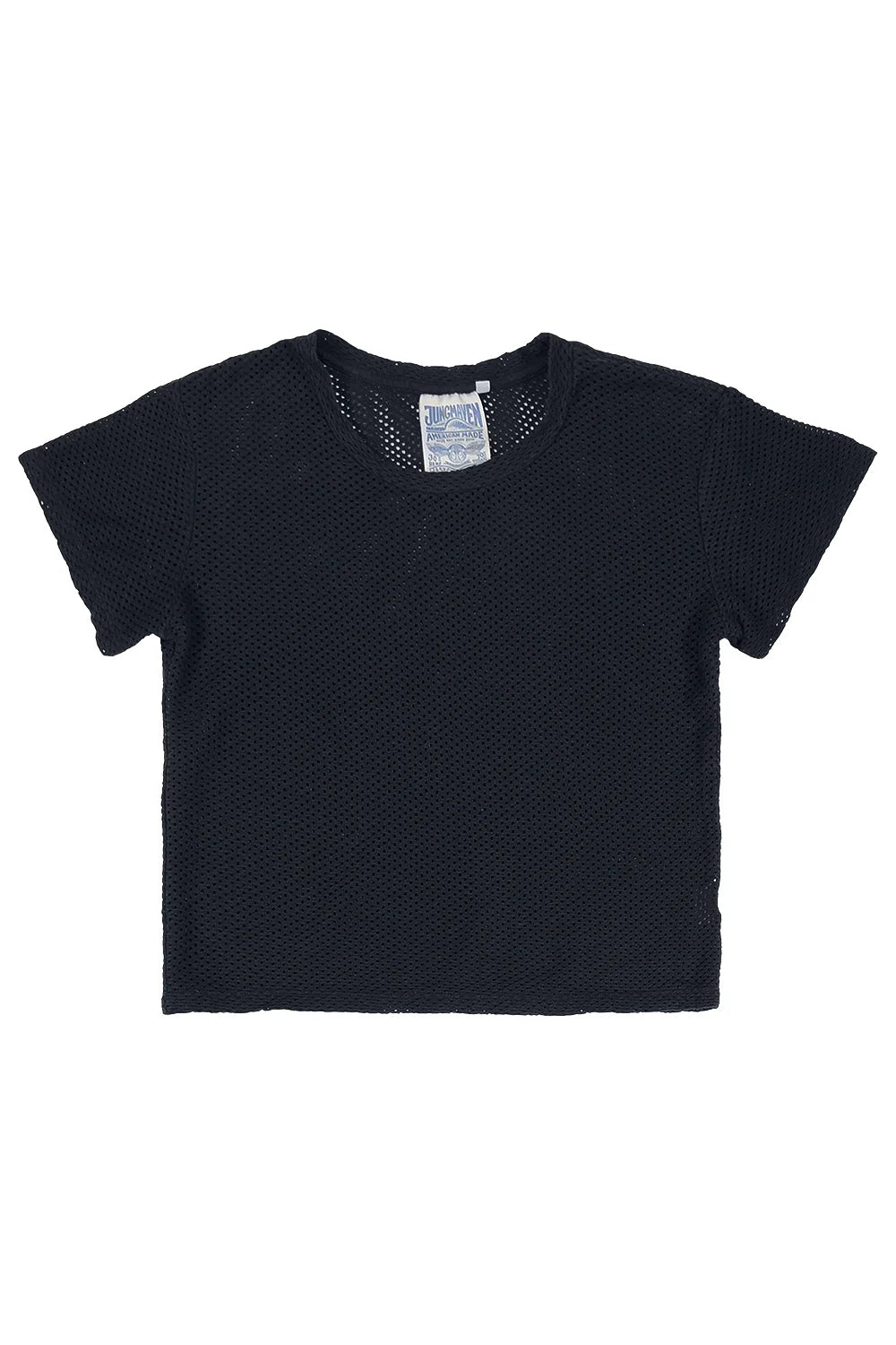 Jungmaven | Carmen Mesh Cropped Tee - Black