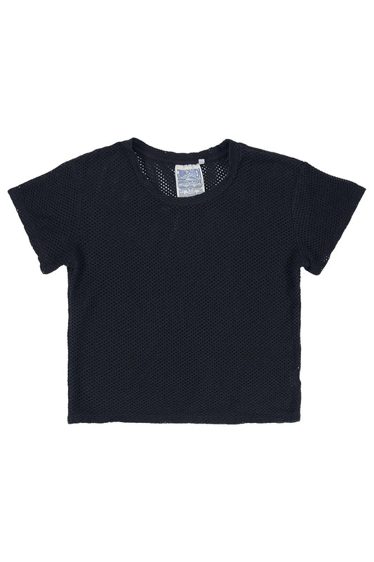 Jungmaven | Carmen Mesh Cropped Tee - Black