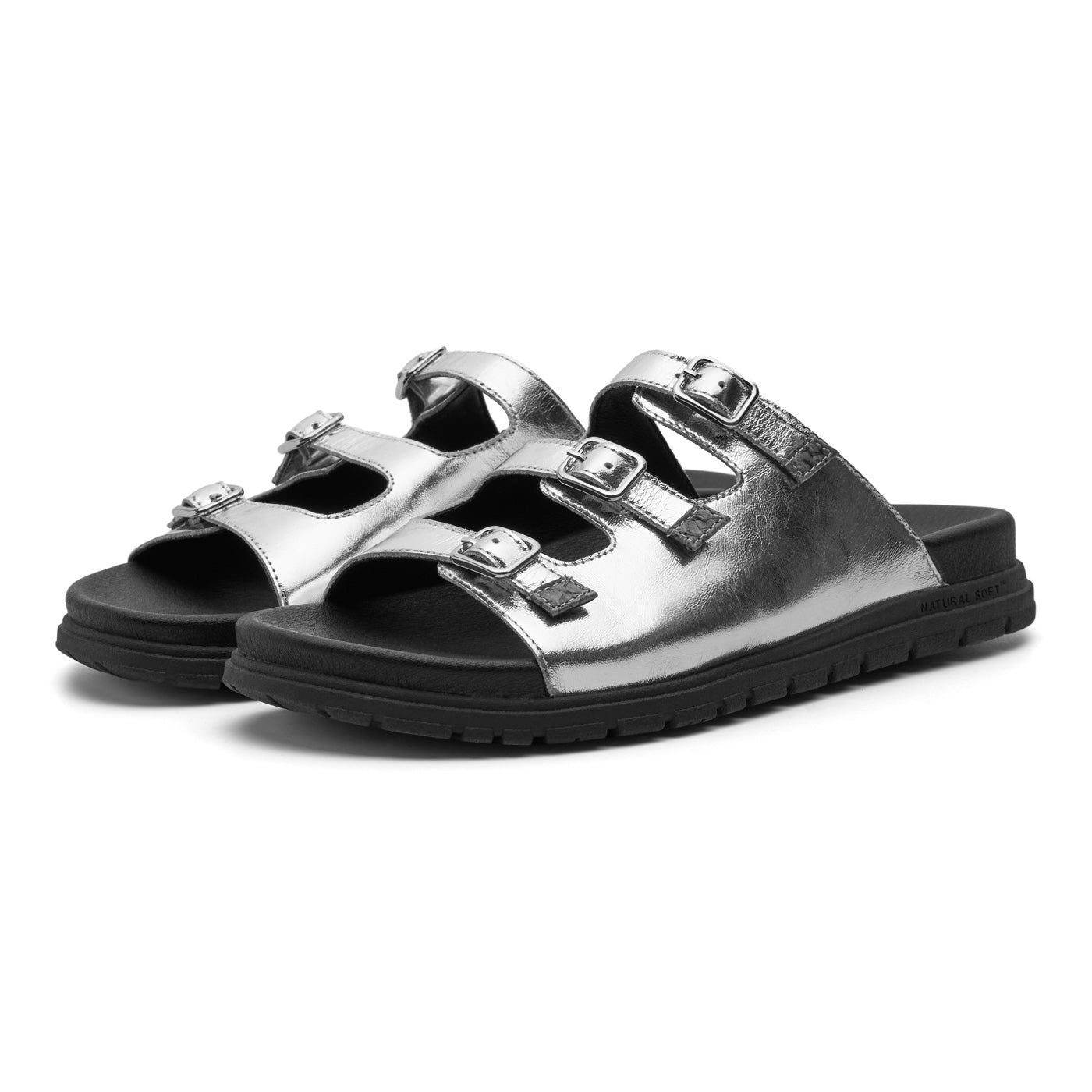 Woden | Ellen Sandals - Metallic Silver