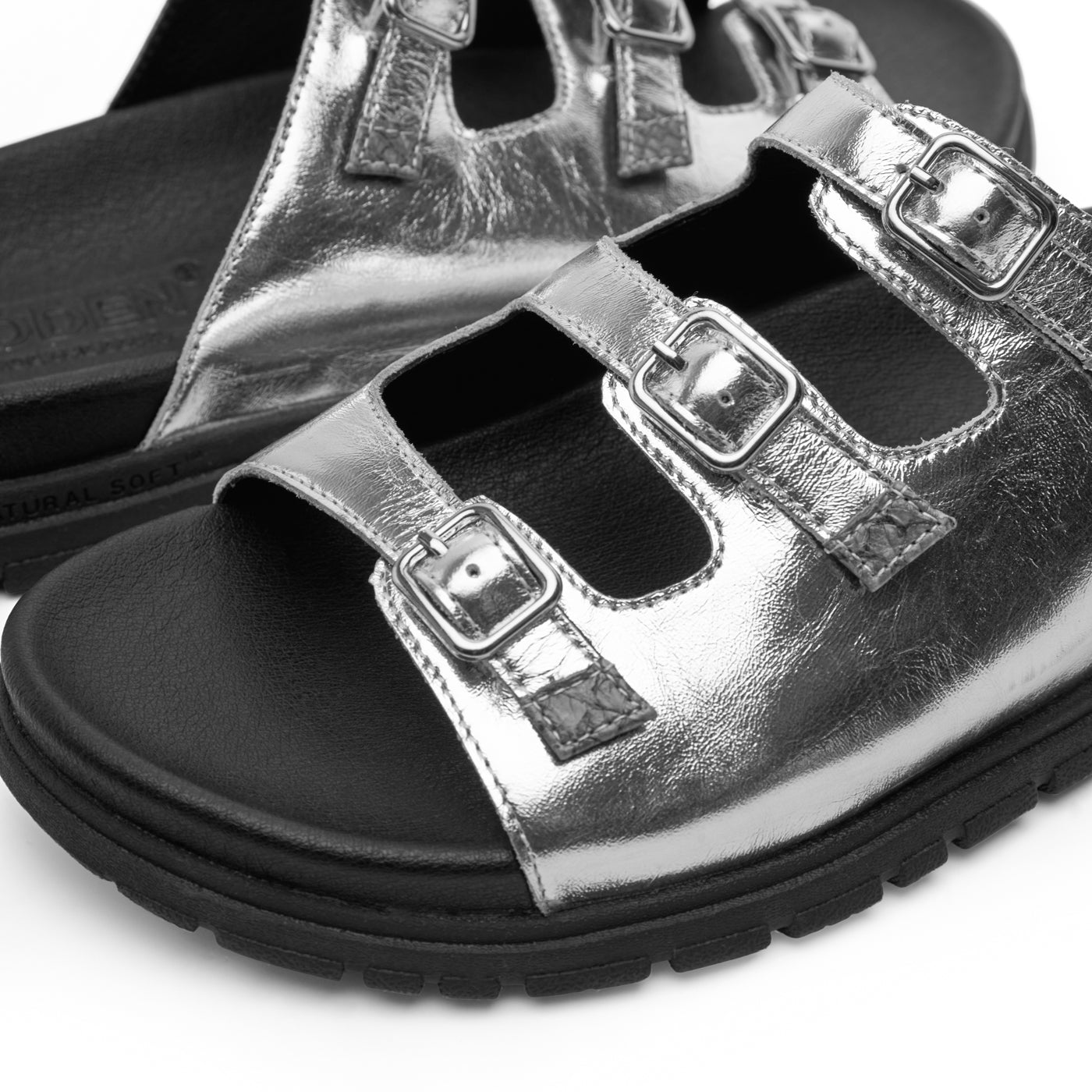 Woden | Ellen Sandals - Metallic Silver
