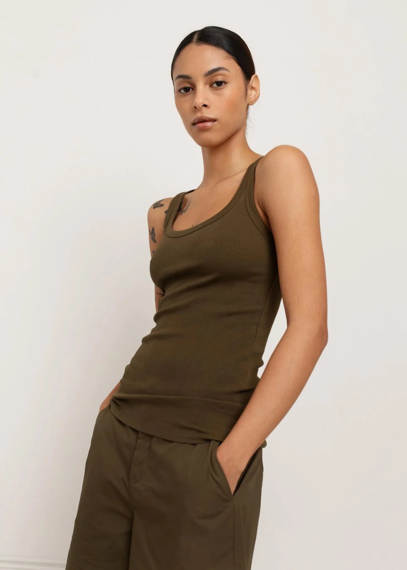 Paper Label | Mara Tank - Dark Olive