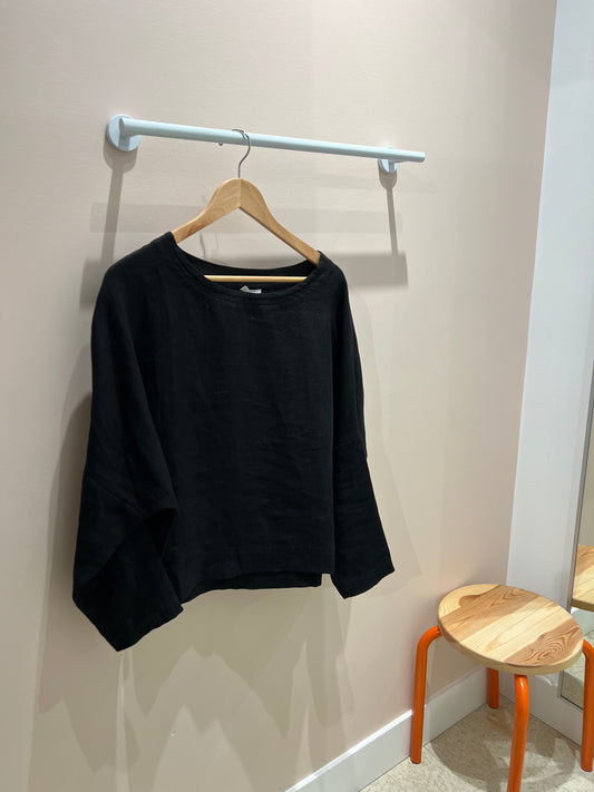 Naïf | Beau Linen Top - Black