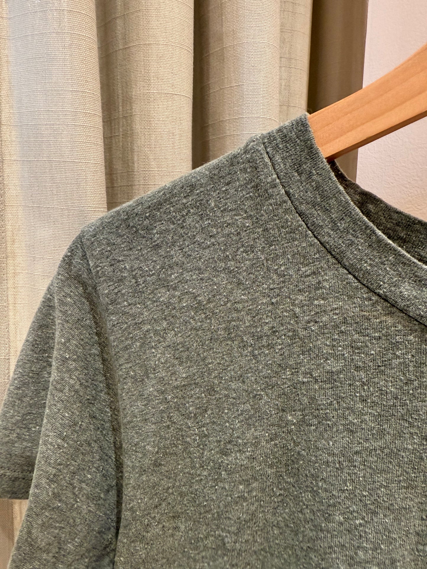 Jungmaven | Heathered Cropped Lorel Tee - Olive Green