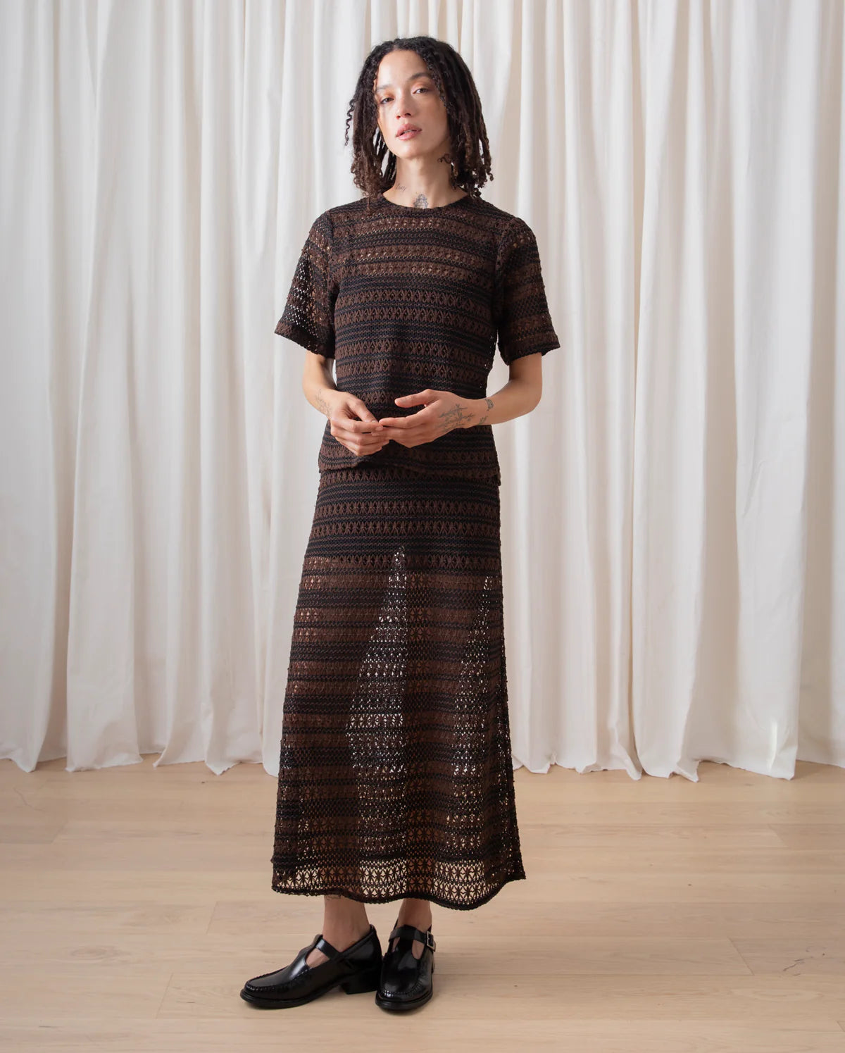 Ali Golden | Slim Midi Skirt Crochet